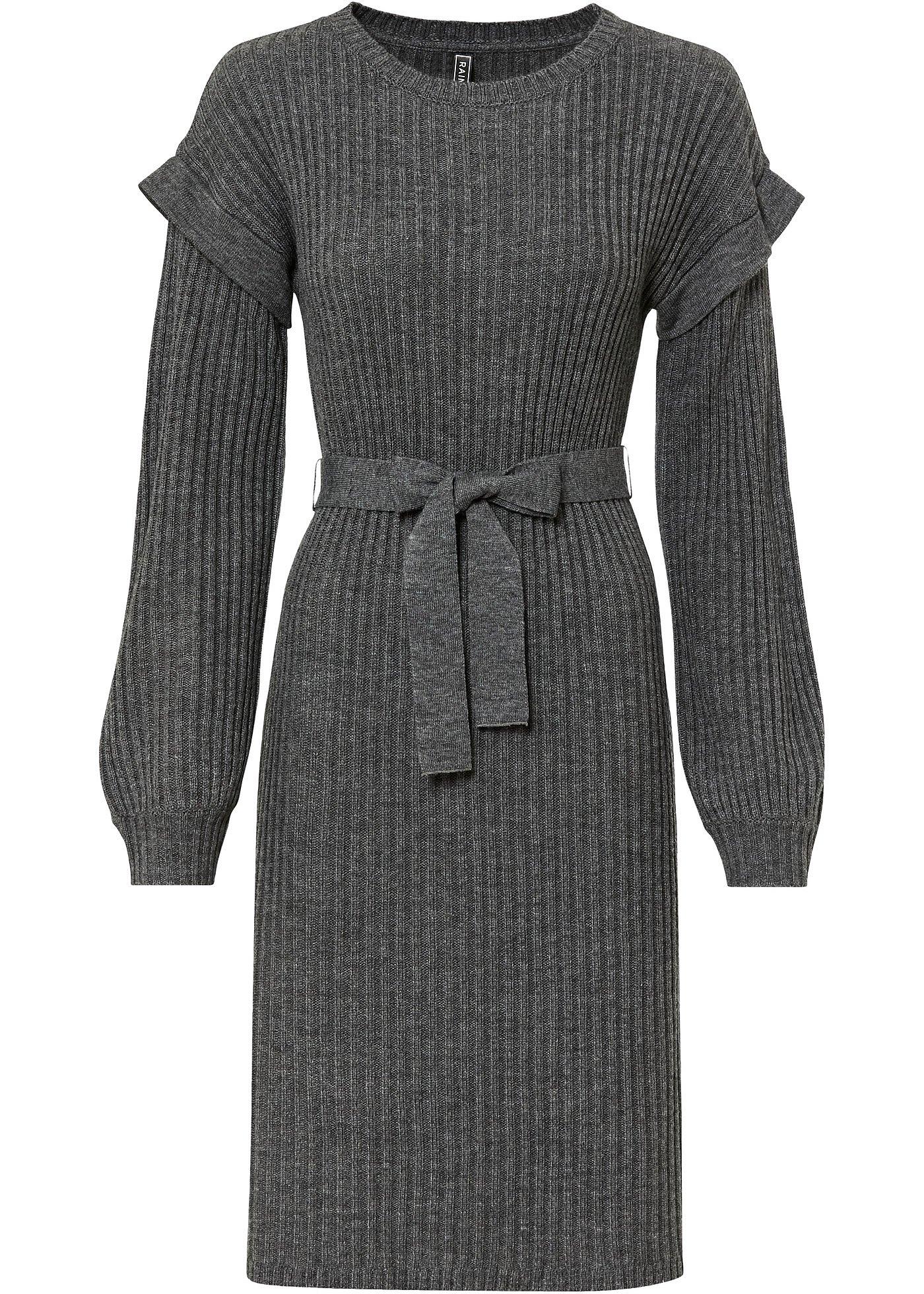 Strickkleid mit Bindeband