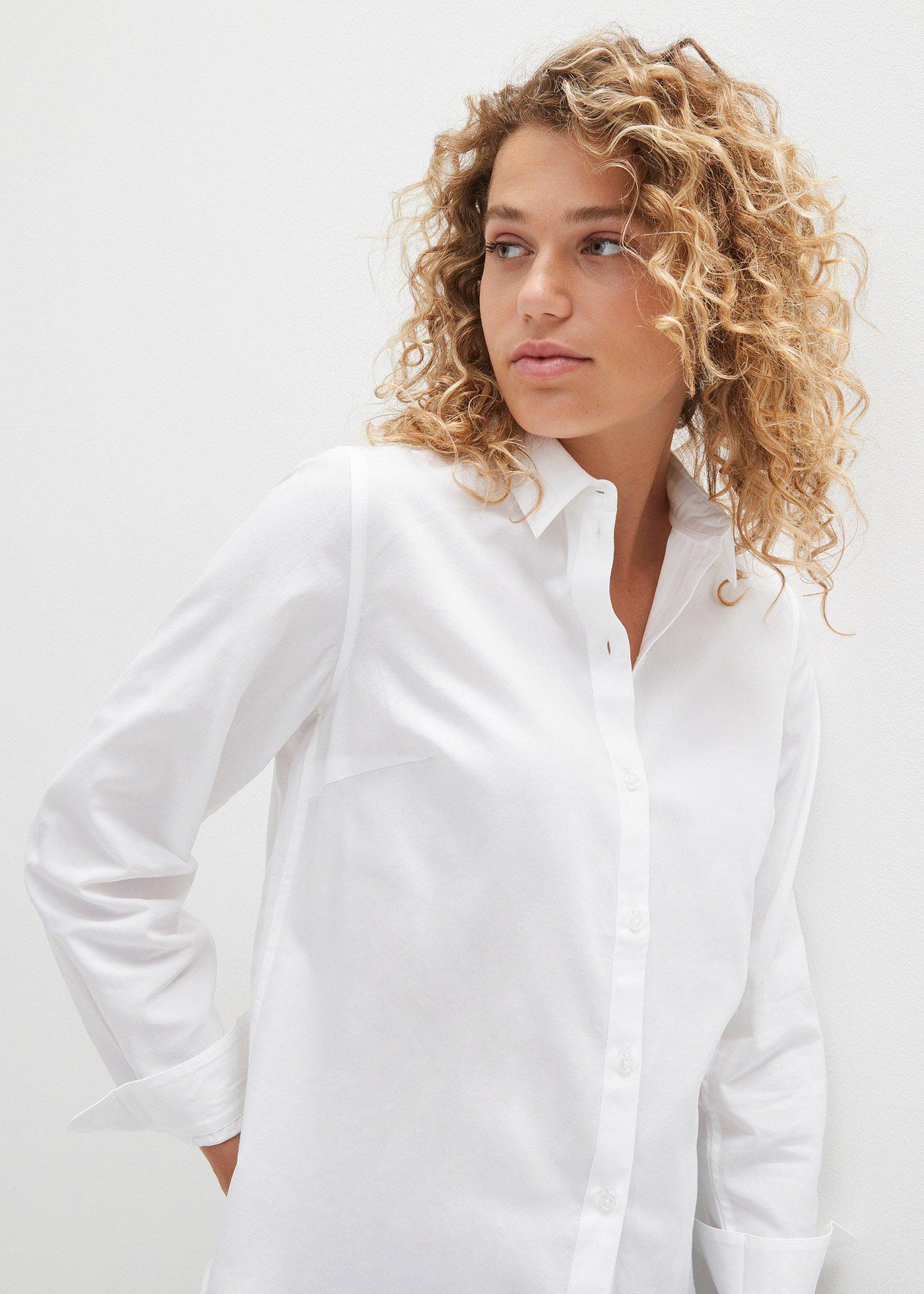 Bluzka koszulowa z czystej bawełny - Bonprix