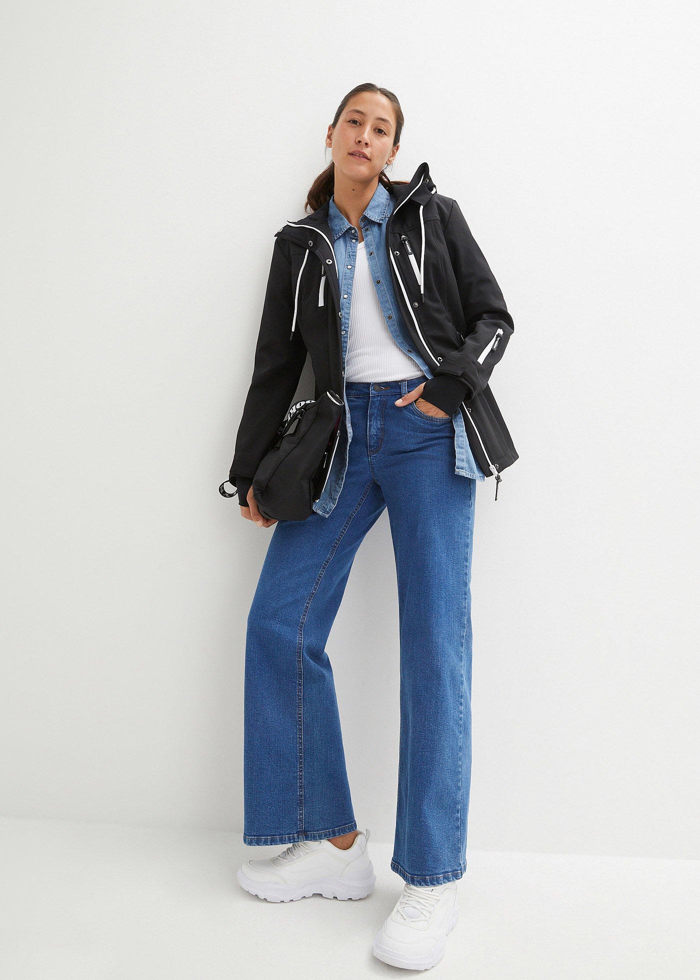 Kurtka softshell, z materiału odpychającego wodę - Bonprix