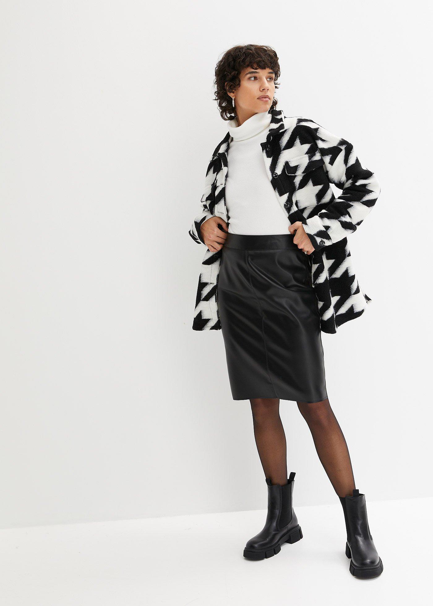 Spódnica ołówkowa z imitacji skóry - Bonprix