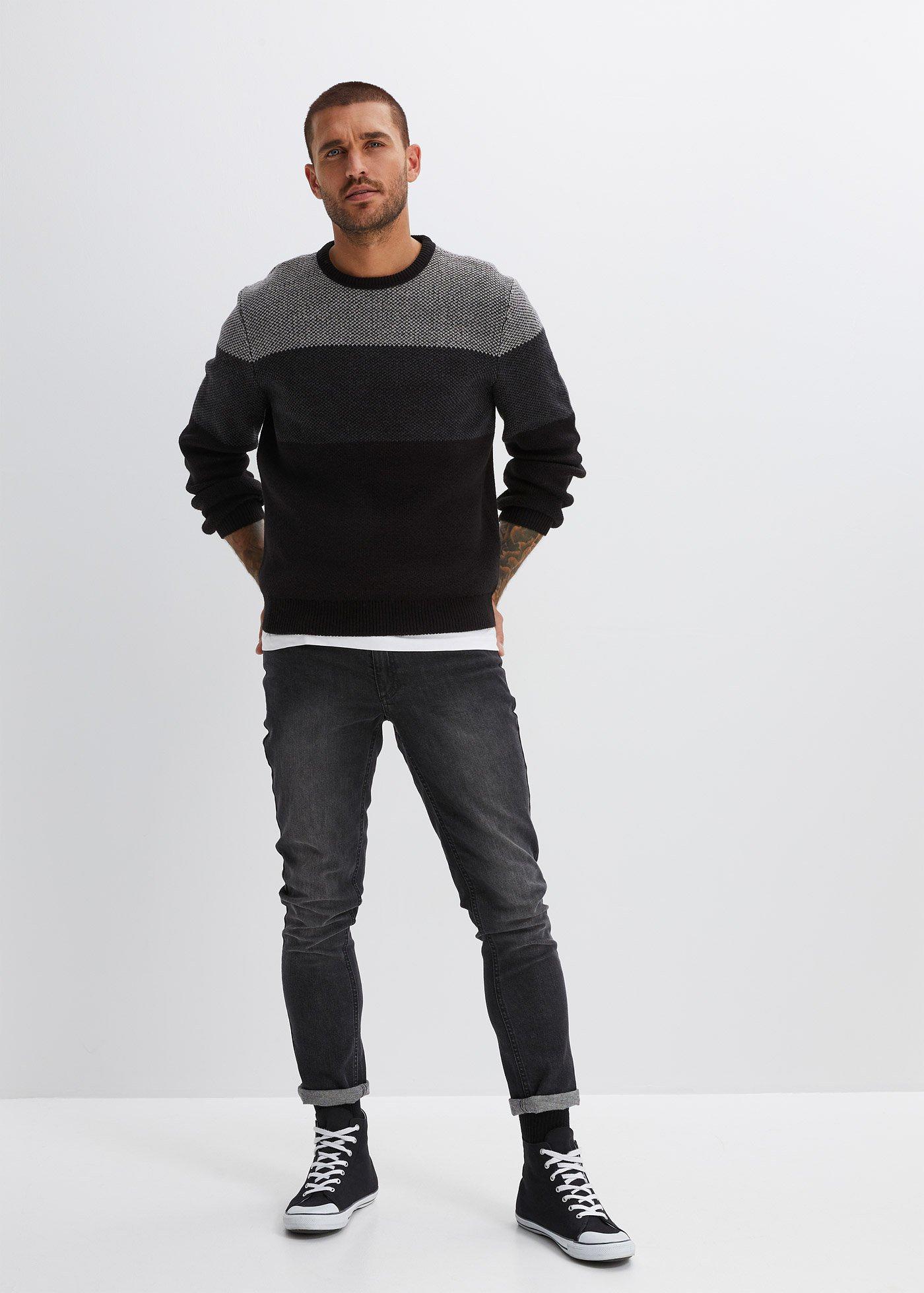 Cienki sweter o kroju regular fit - Bonprix