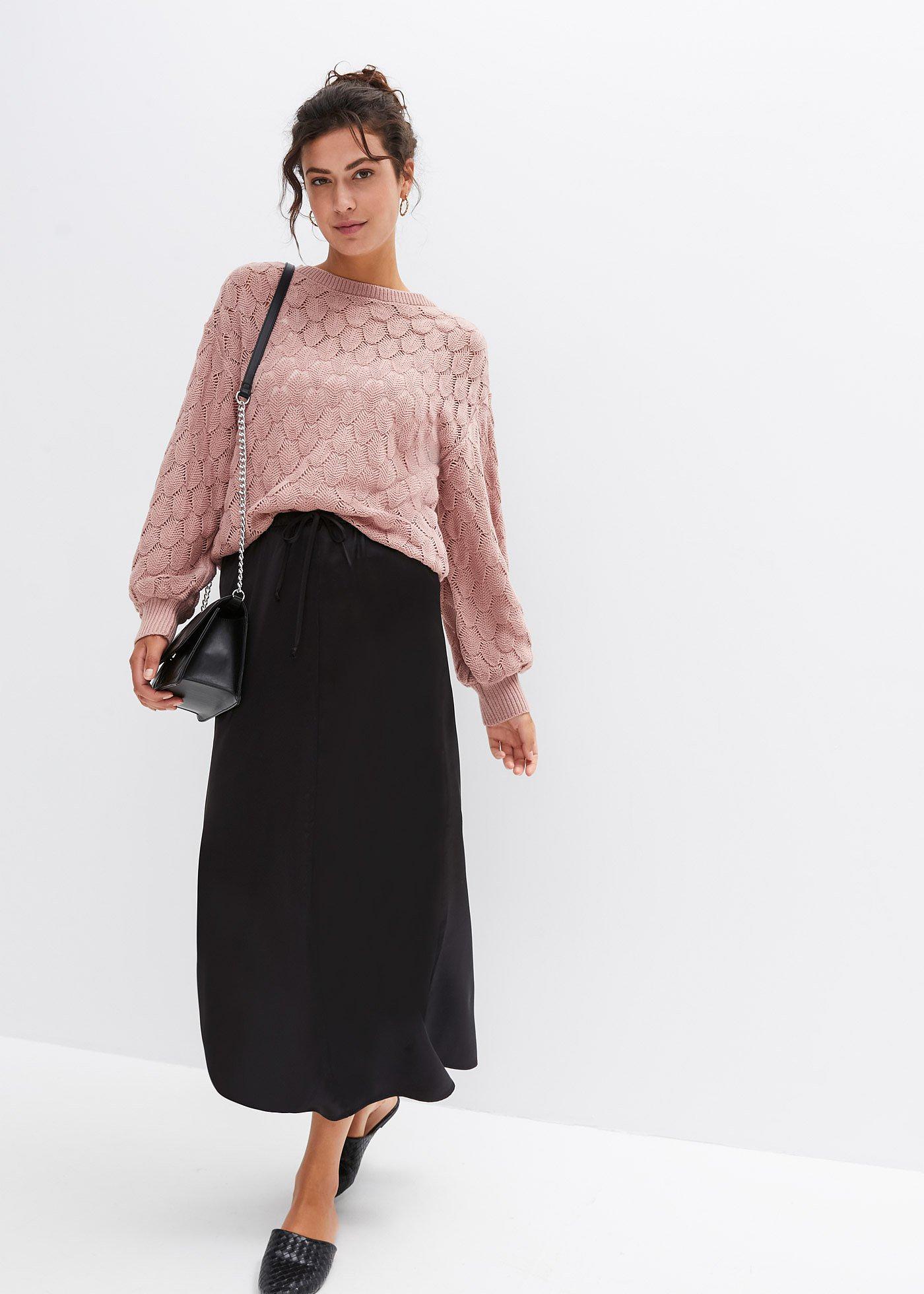 Sweter ażurowy - Bonprix