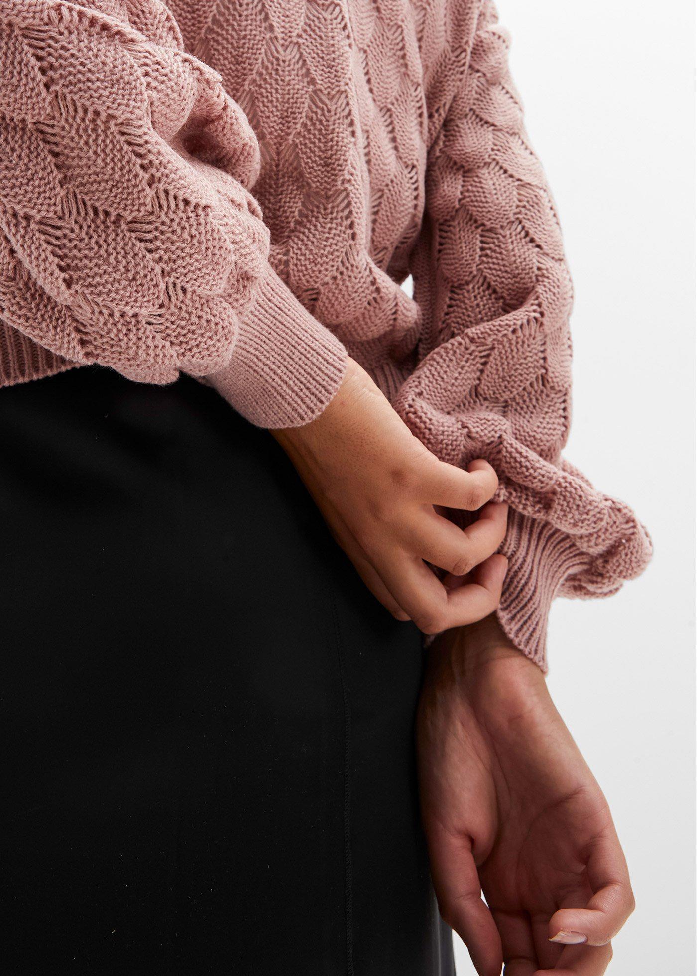 Sweter ażurowy - Bonprix