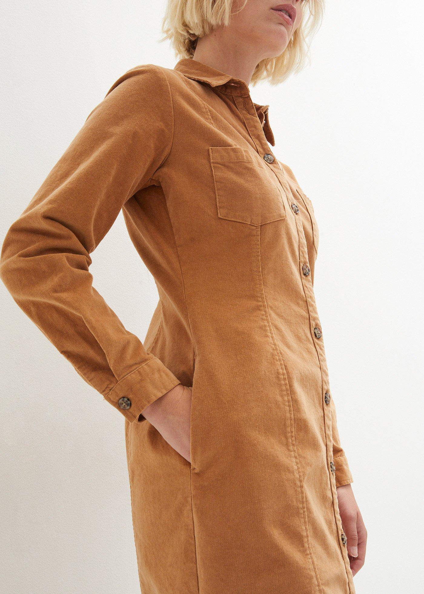 Sukienka sztruksowa ze stretchem - Bonprix