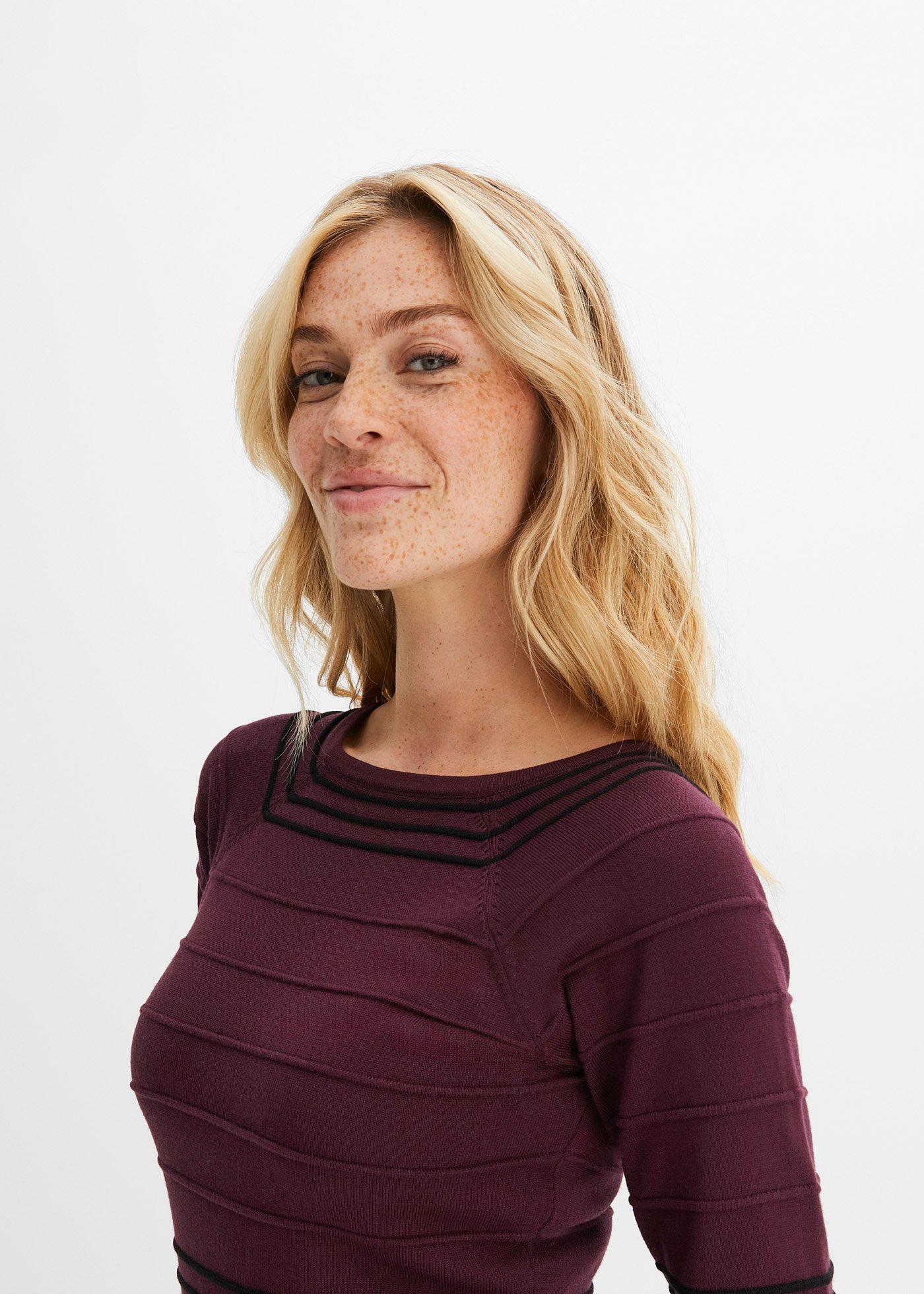 Sukienka dzianinowa z miękkiej mieszanki wiskozy - Bonprix