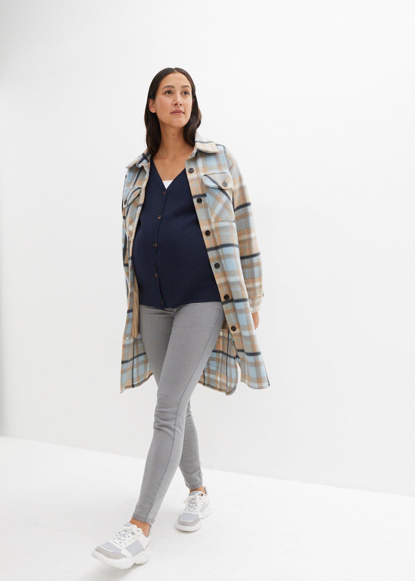 Sweter rozpinany  z dzianiny Milano w prążek - Bonprix