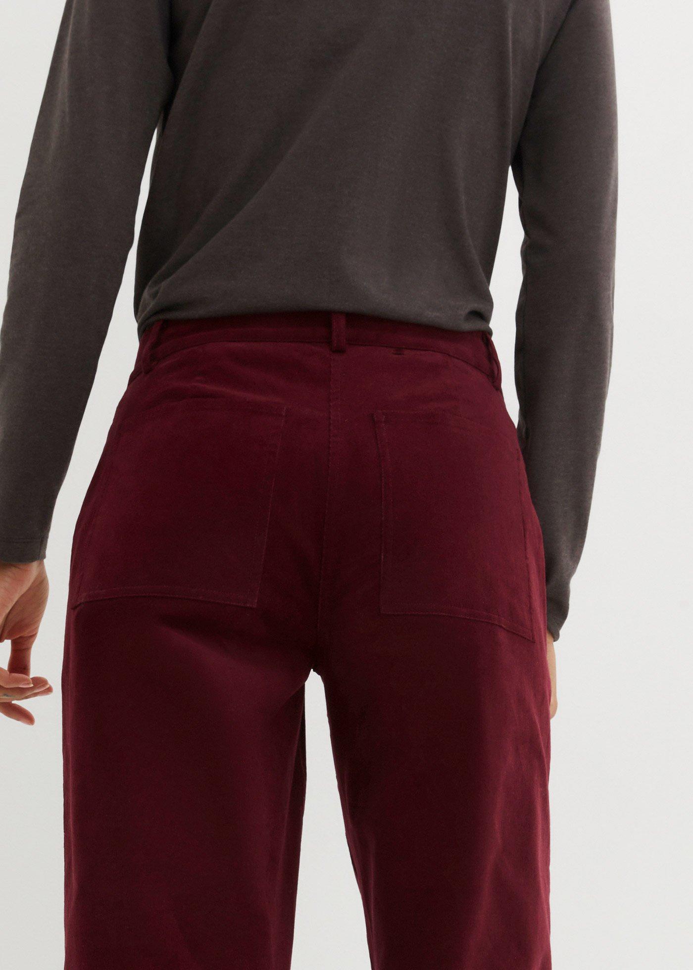 Spodnie sztruksowe z bawełny organicznej z domieszką stretchu - Bonprix