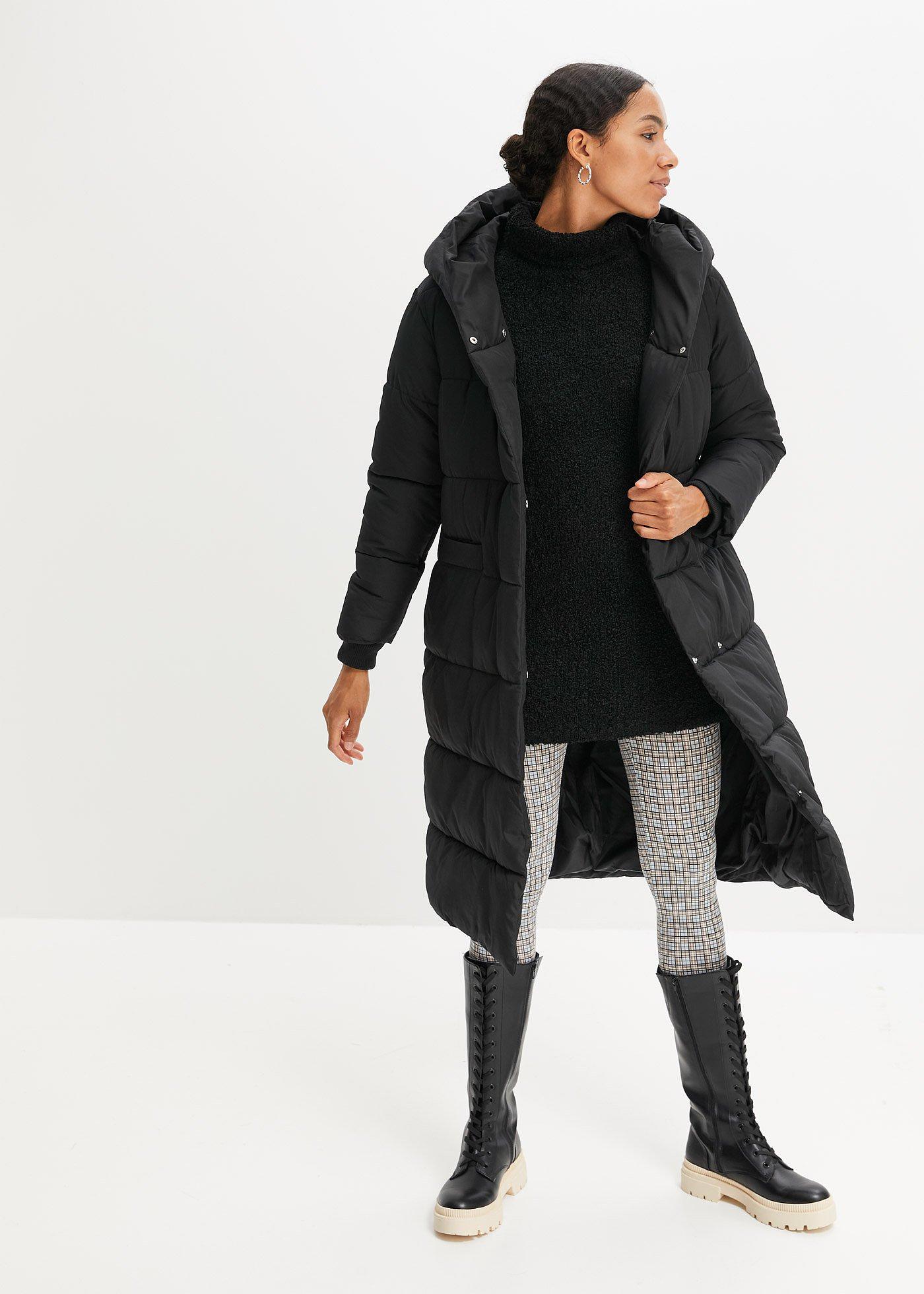 Pikowany płaszcz oversize - Bonprix