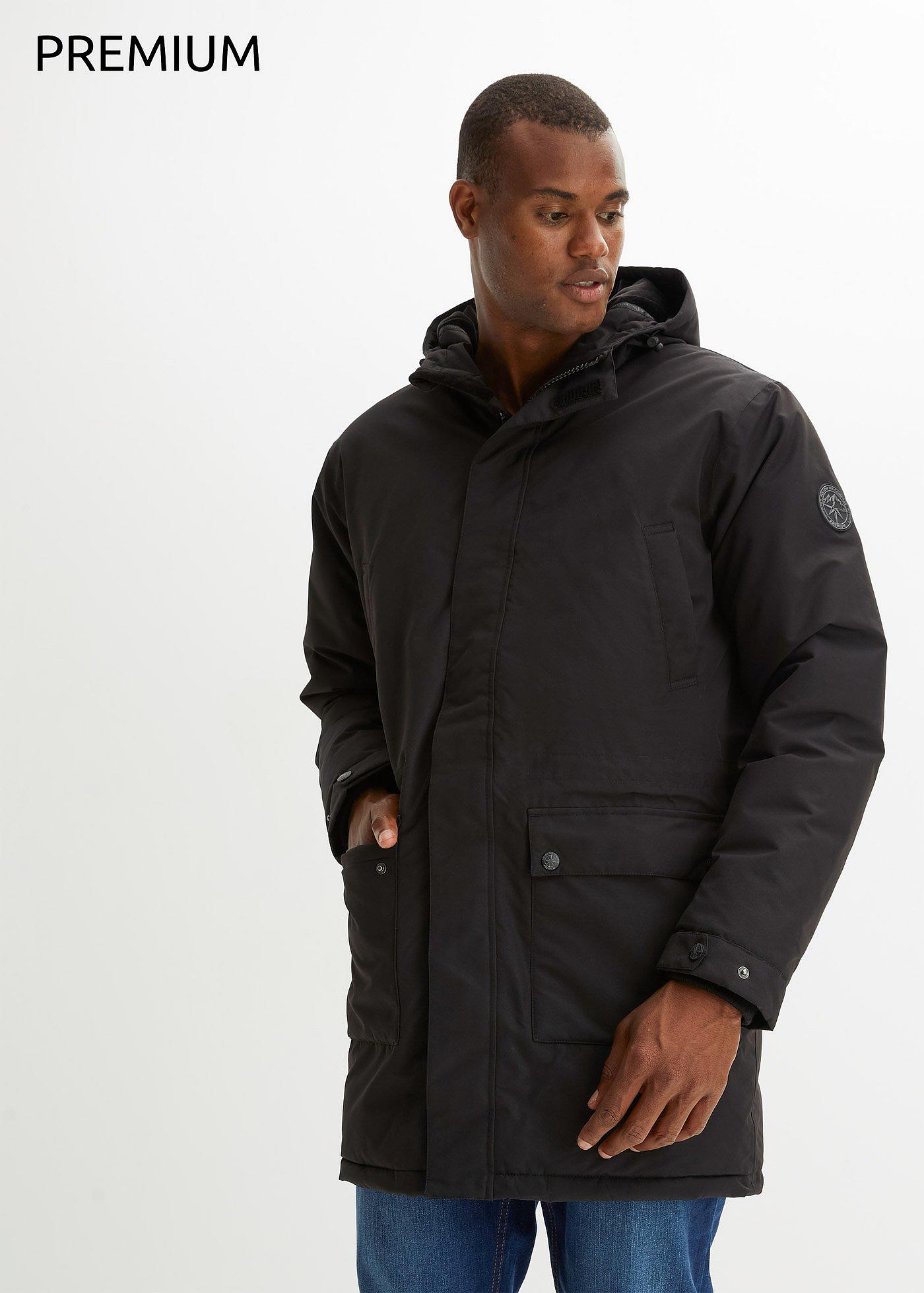 Parka Essential  hybrydowa, termiczna, z puchu z recyklingu, spodnia strona pikowana - Bonprix