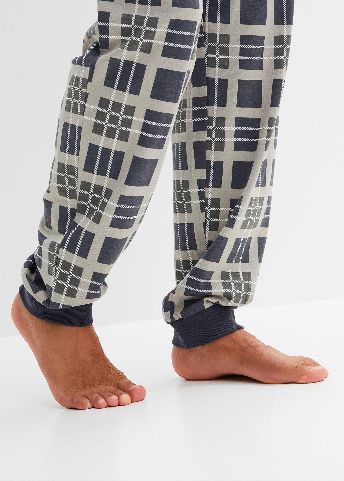 Piżama z długimi rękawami z czystej bawełny organicznej - Bonprix