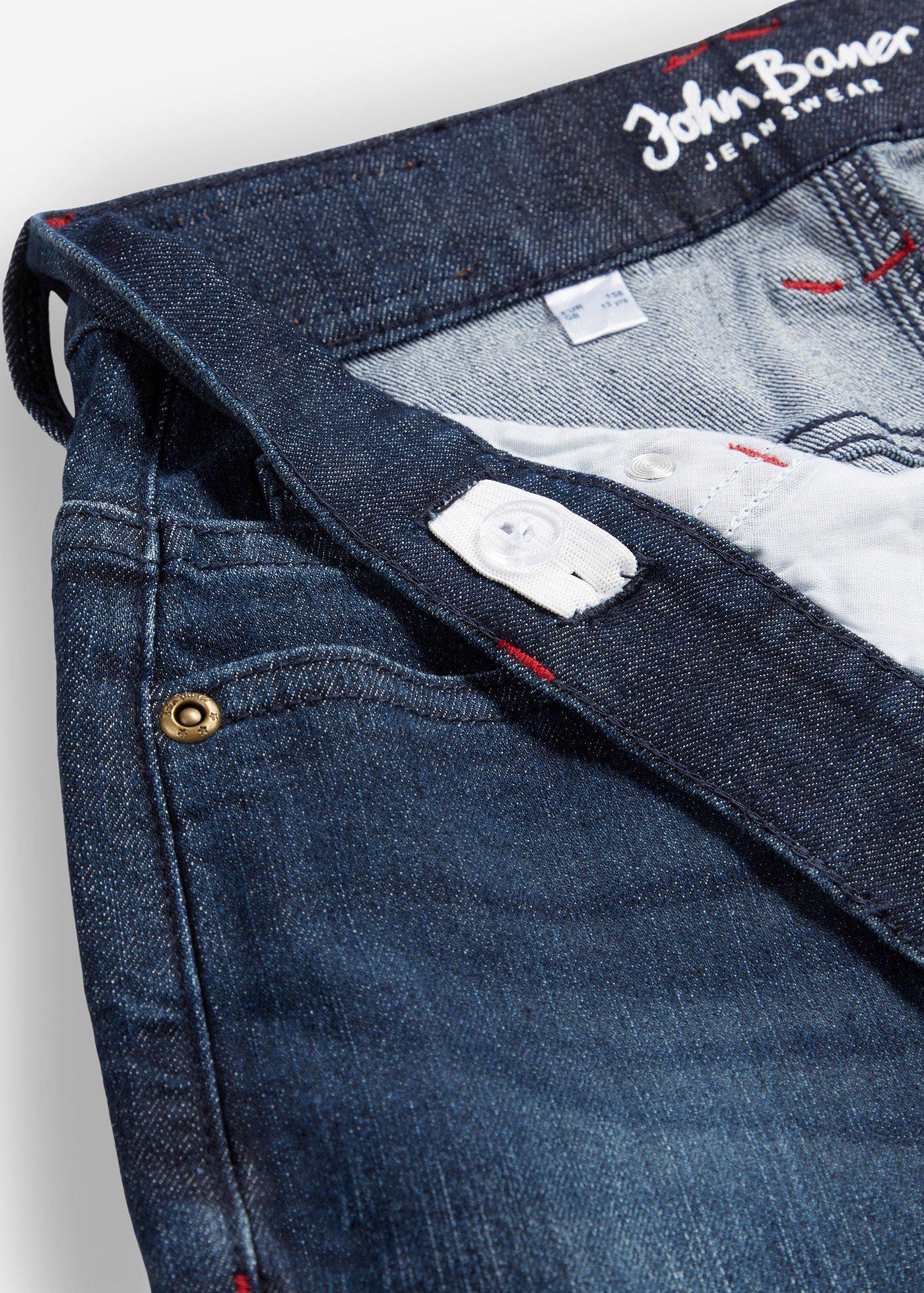 Dżinsy chłopięce o kroju loose fit, z regulowanym paskiem, straight - Bonprix