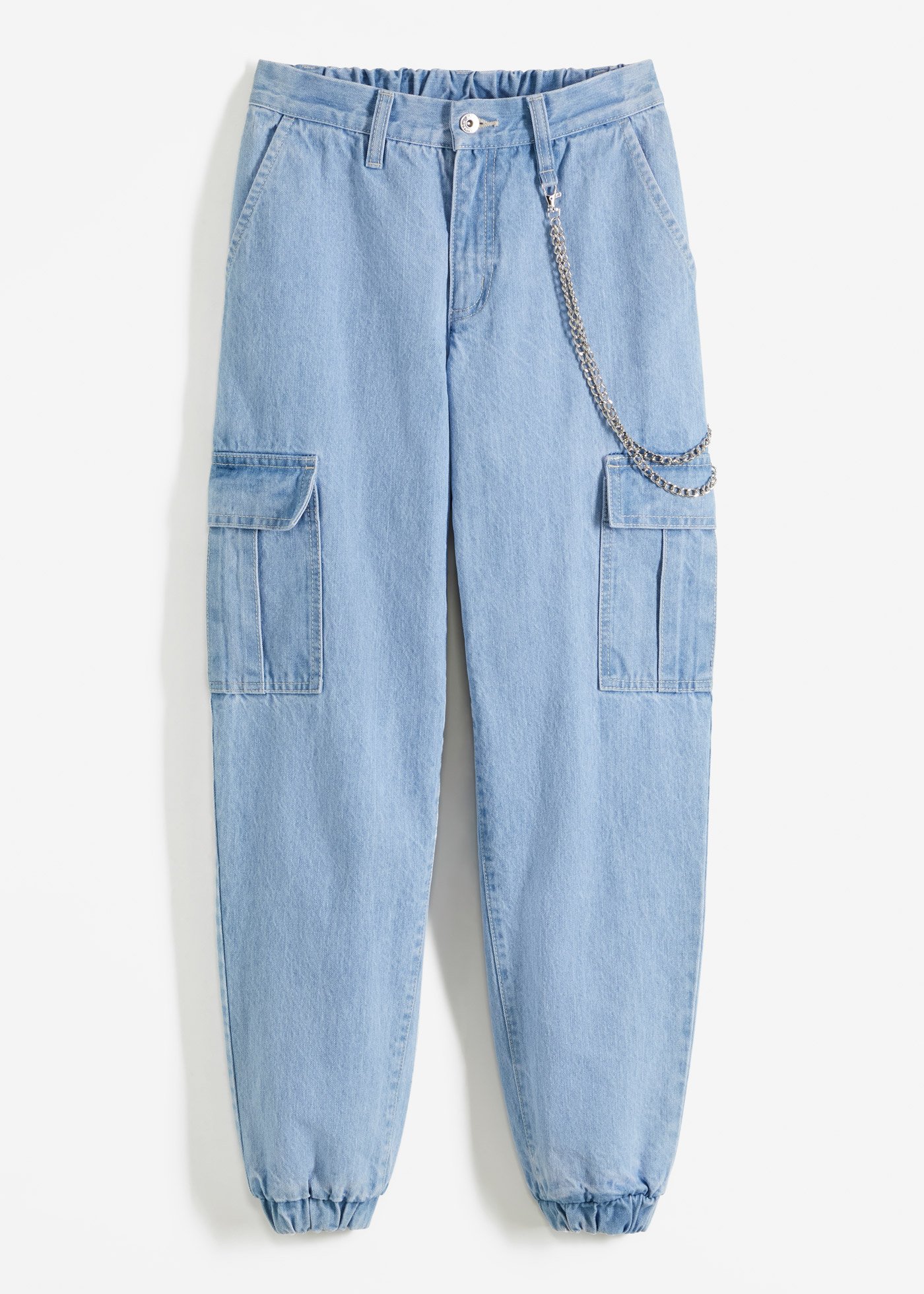 Cargo-Jeans mit Kettendetail