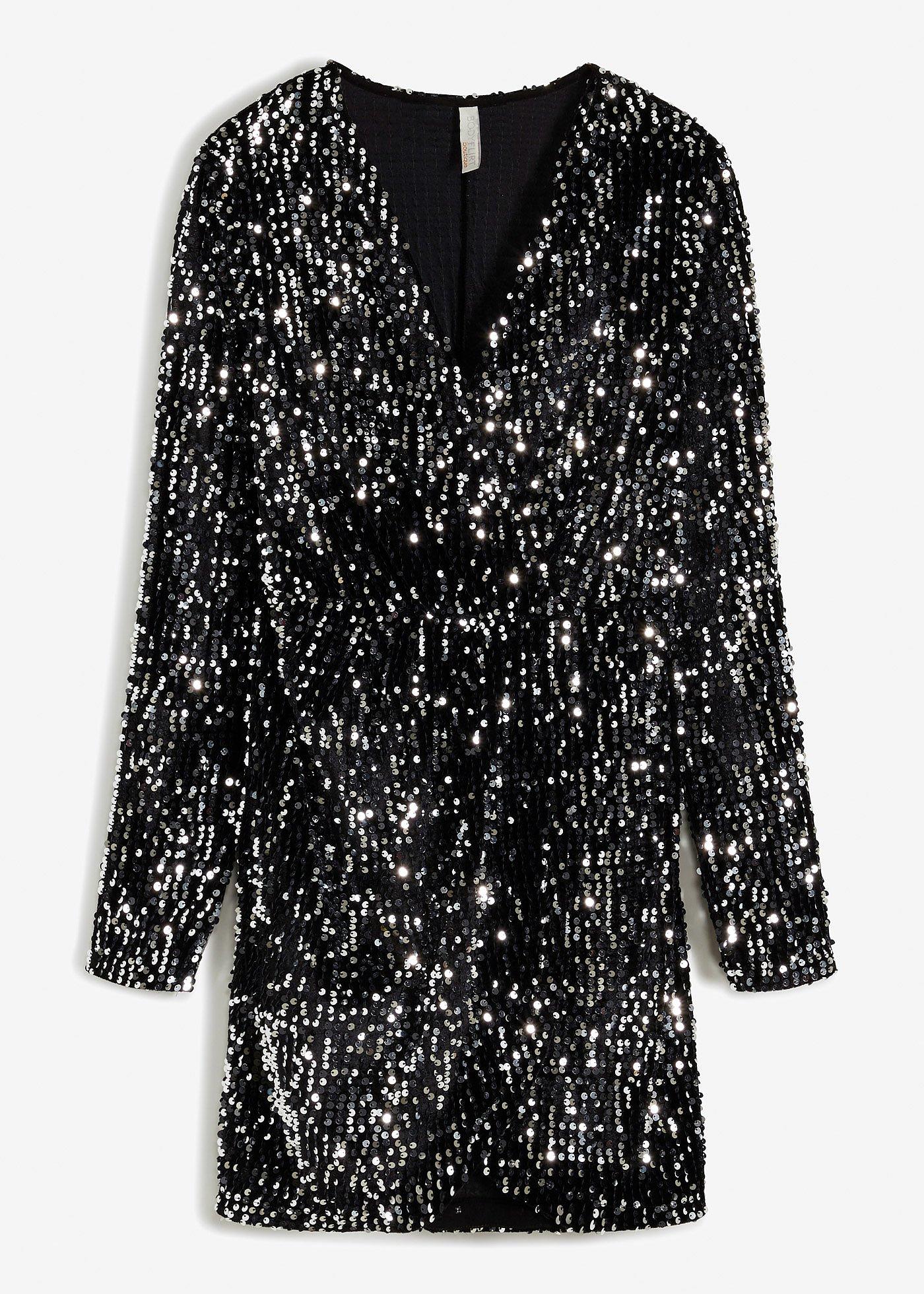 Robe à sequins en velours doux