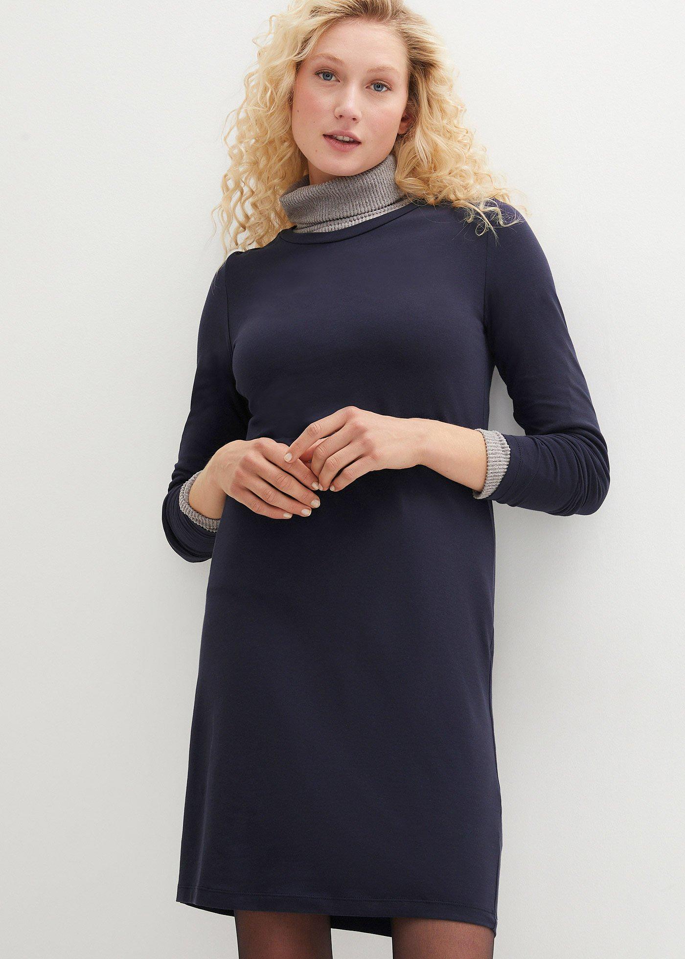 Dopasowana sukienka z dżerseju (2 szt.) - Bonprix
