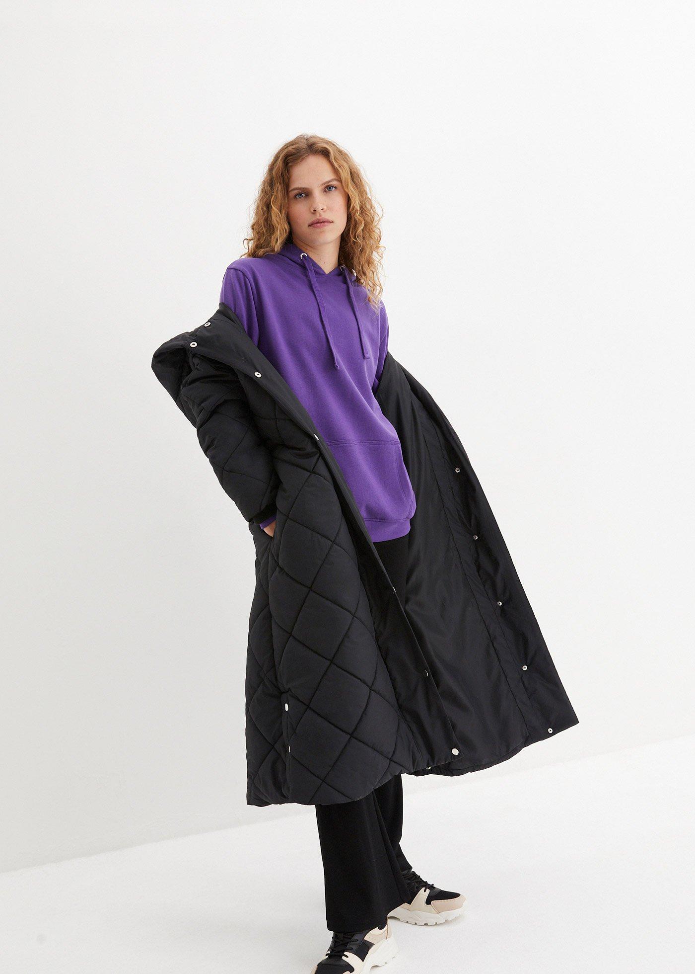 Bluza z kapturem, z miękkiego materiału frotte - Bonprix