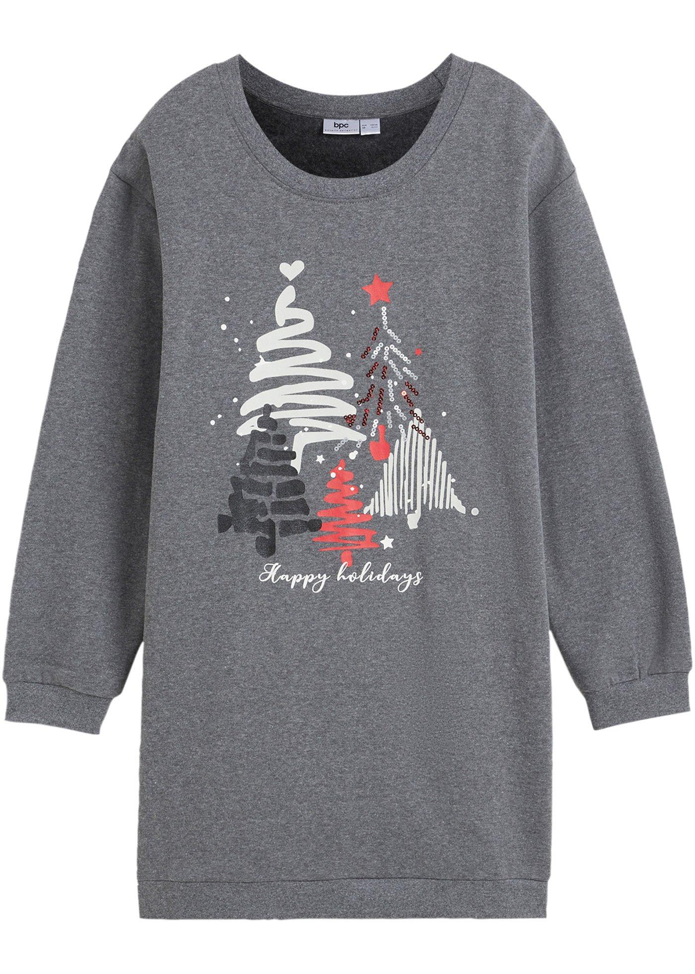 Sukienka dresowa dziewczęca z cekinami - Bonprix