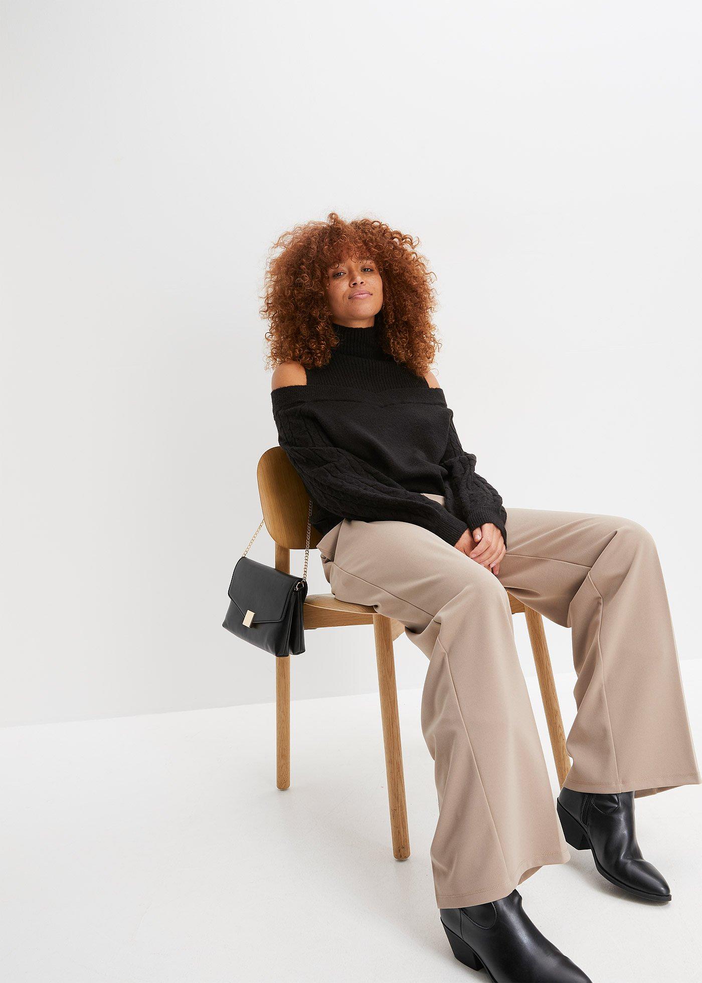 Sweter cold-shoulder - Bonprix