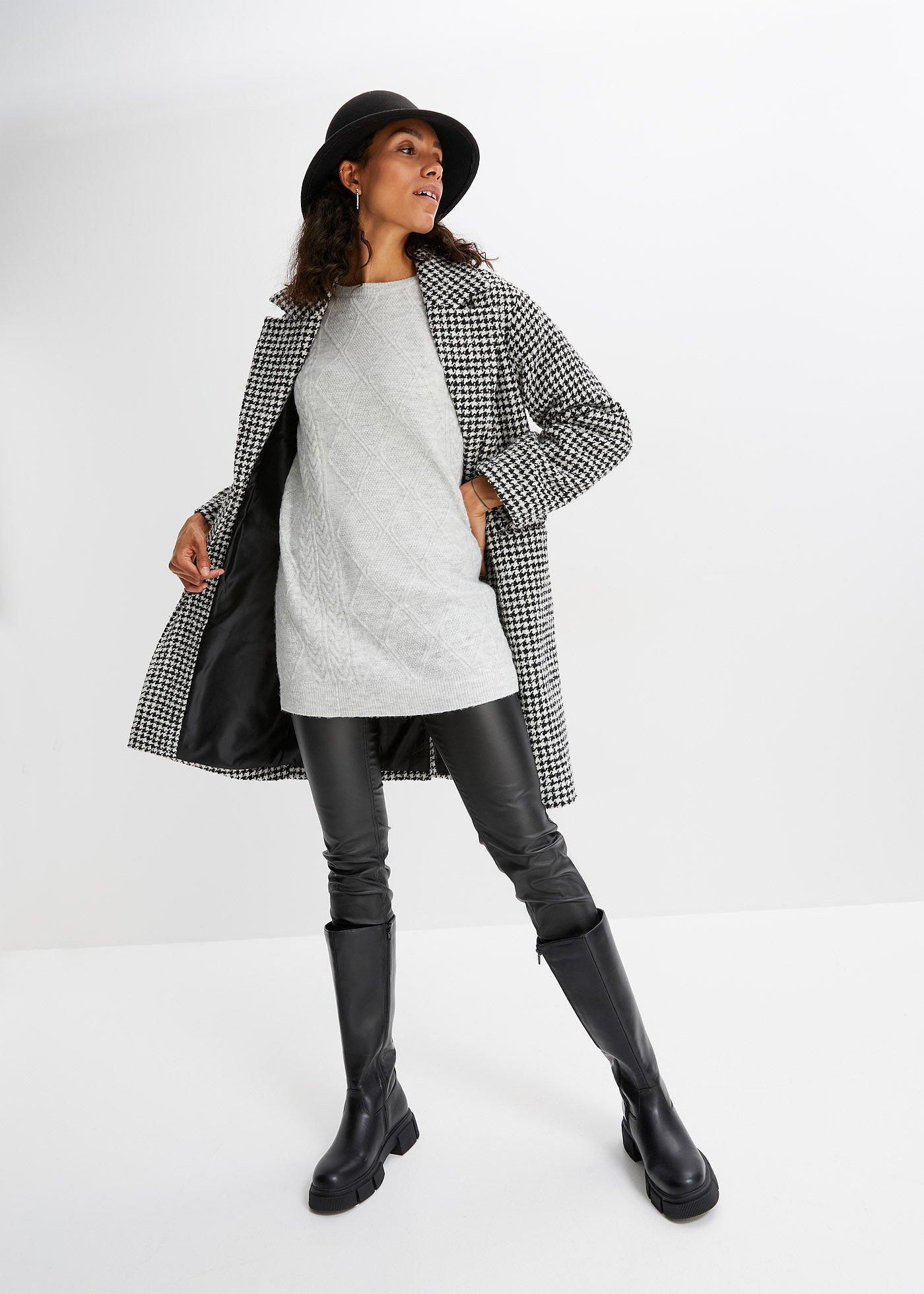 Sweter oversize w warkocze - Bonprix