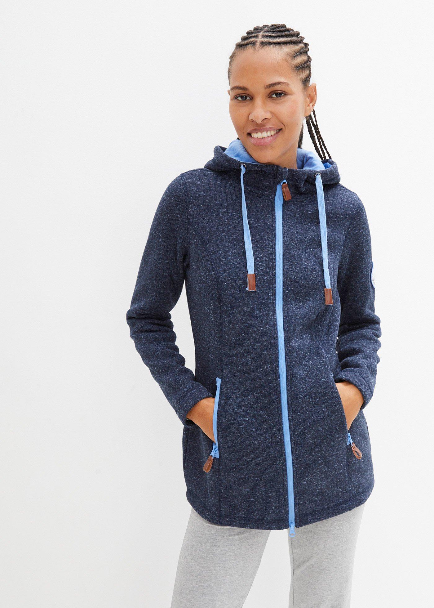 Bluza rozpinana z polaru, z kapturem - Bonprix