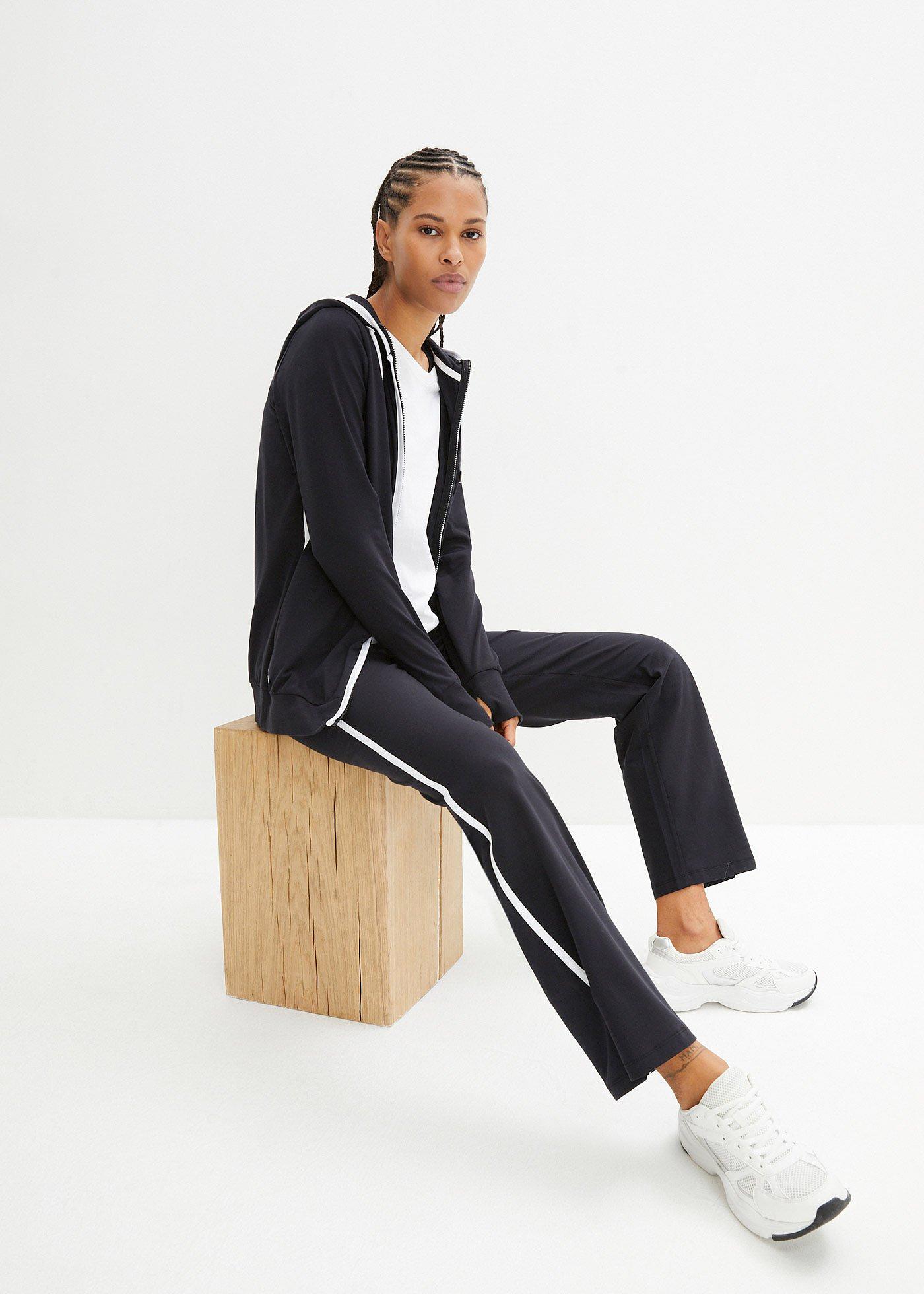 Dres sportowy bawełniany ze stretchem (komplet 2 cz.) - Bonprix