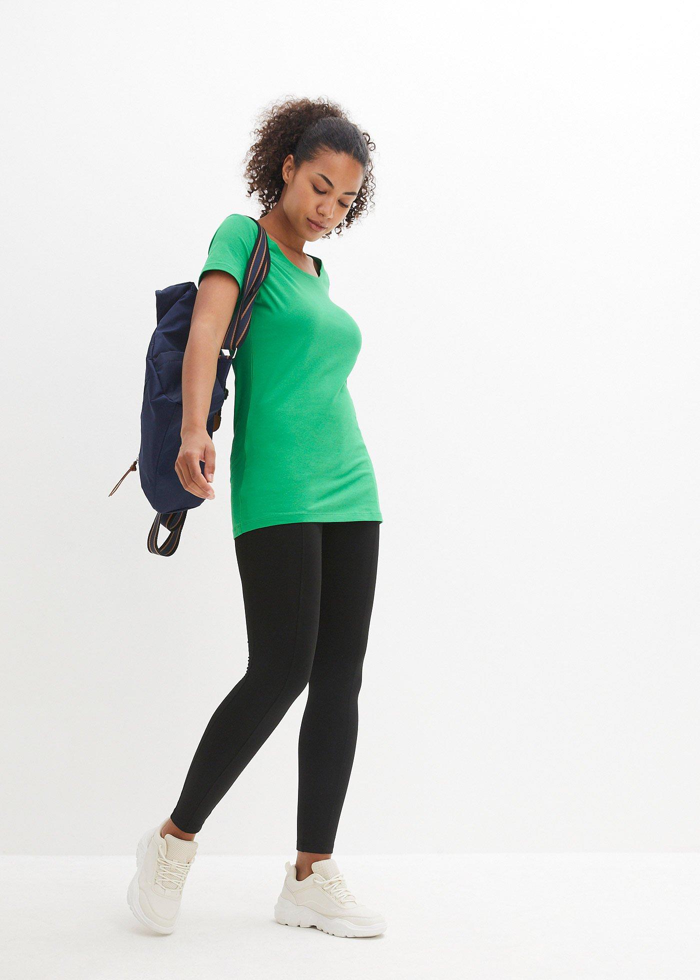 Długi shirt z napisem (2 szt.) - Bonprix