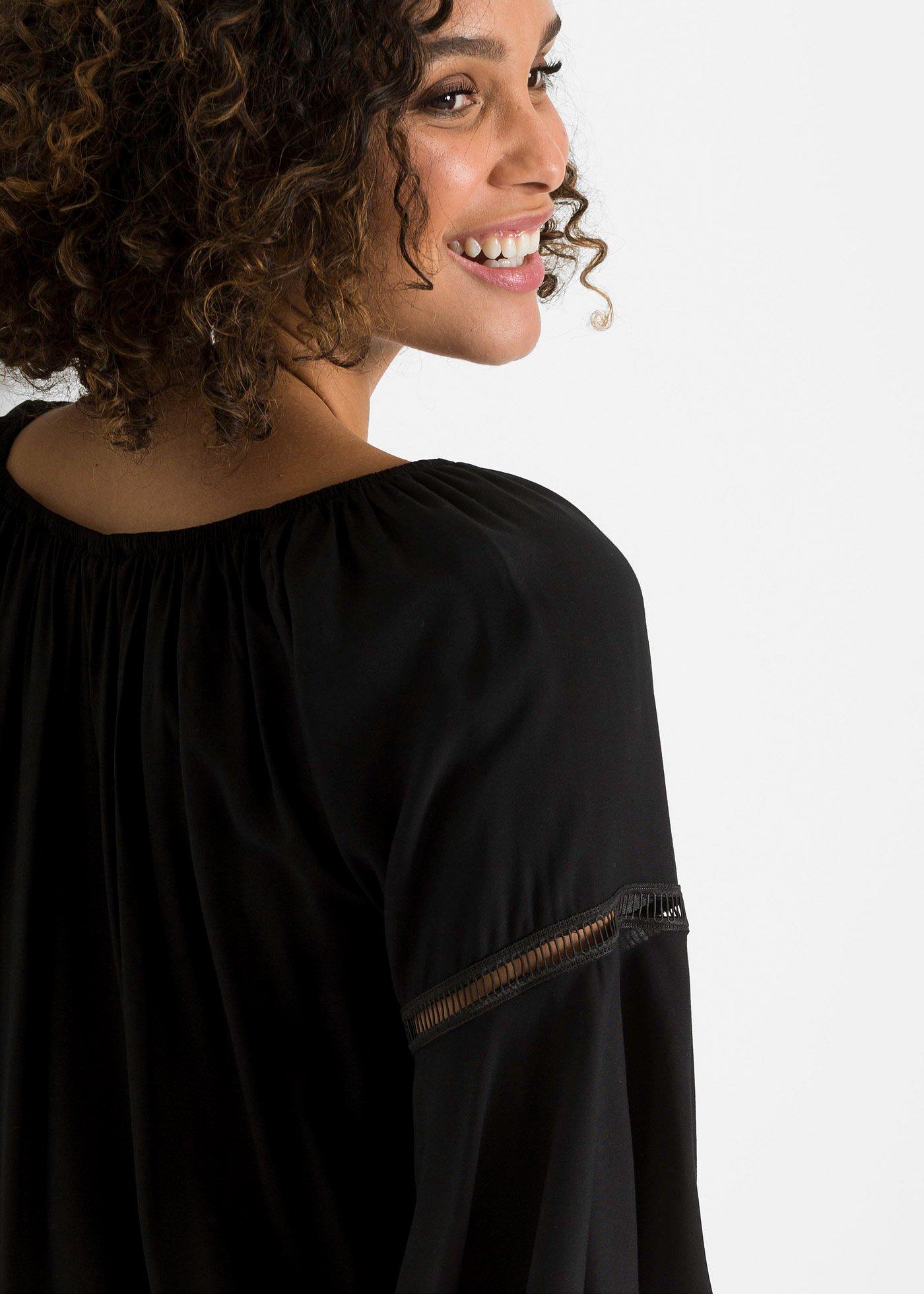 Bluzka zakładana przez głowę z czystej wiskozy - Bonprix