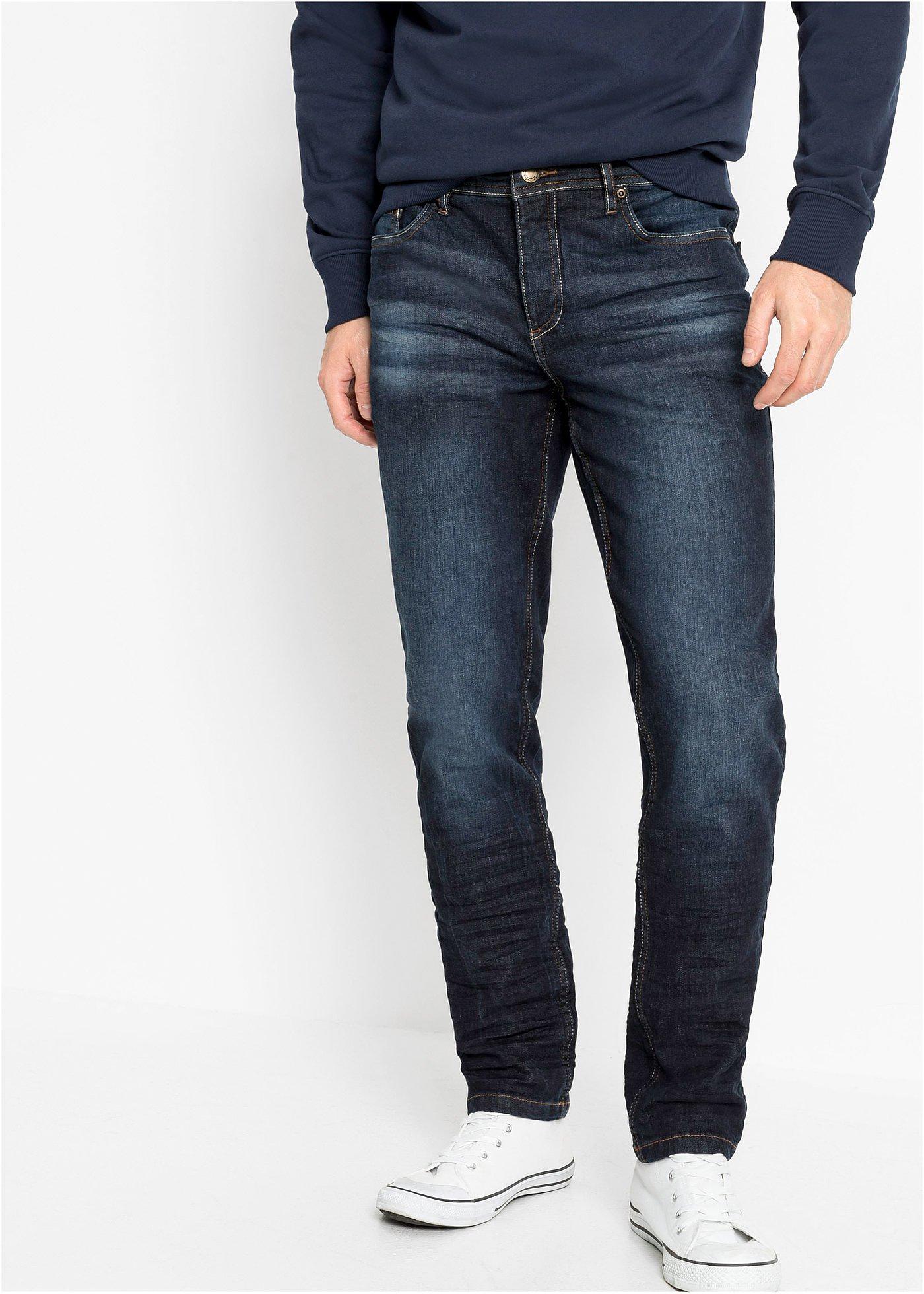 Dżinsy ze stretchem Slim Fit Tapered - Bonprix