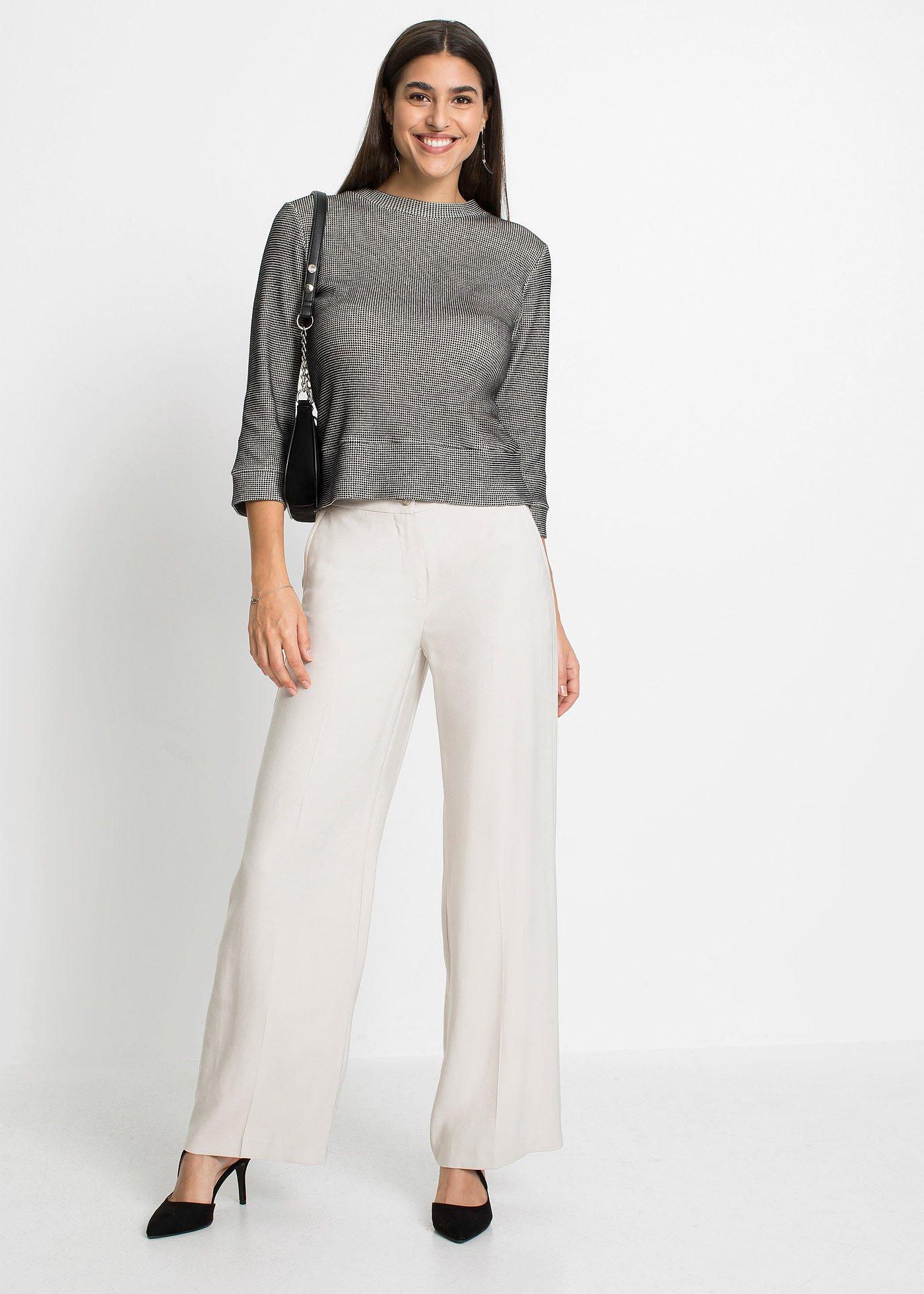 Lekkie spodnie Marlena z wiskozą - Bonprix