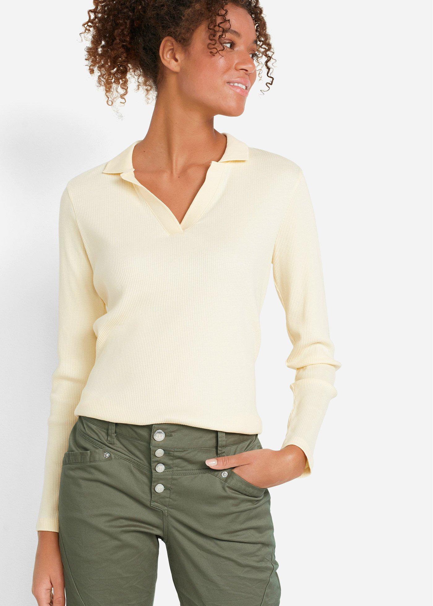 Spodnie z bawełny ze stretchem z efektem kreszowania - Bonprix