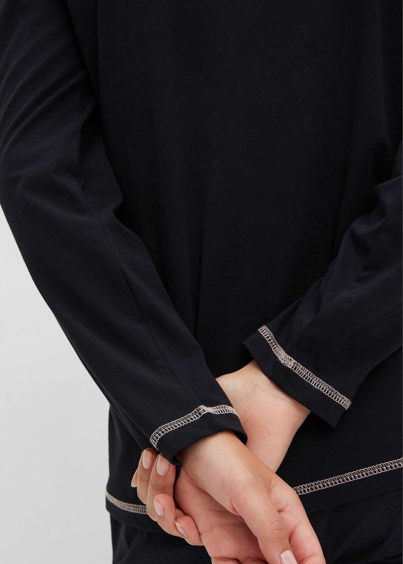 Piżama z miękkiej bawełny, z wpuszczanymi kieszeniami - Bonprix