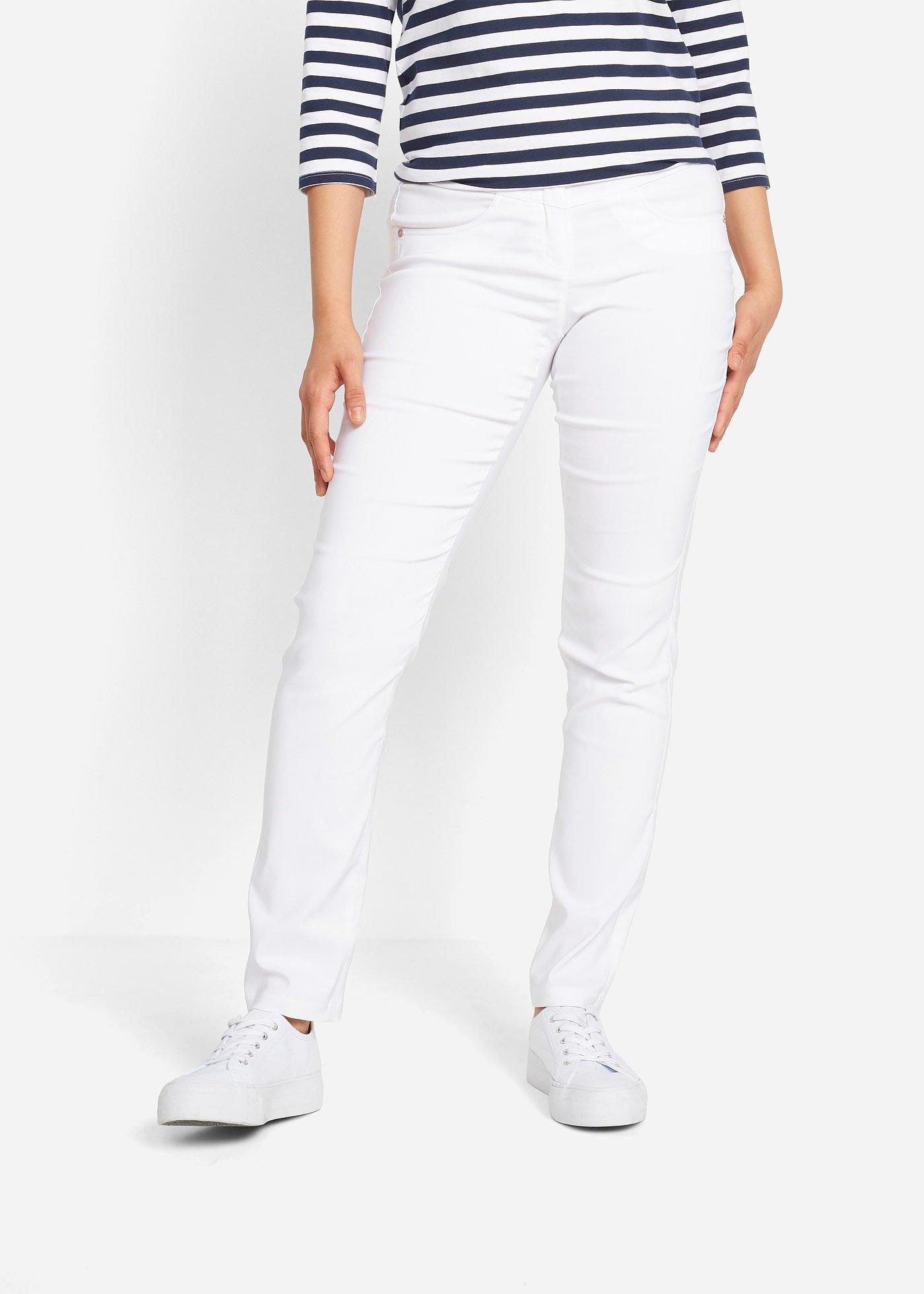 Spodnie z bengaliny ze stretchem, straight - Bonprix