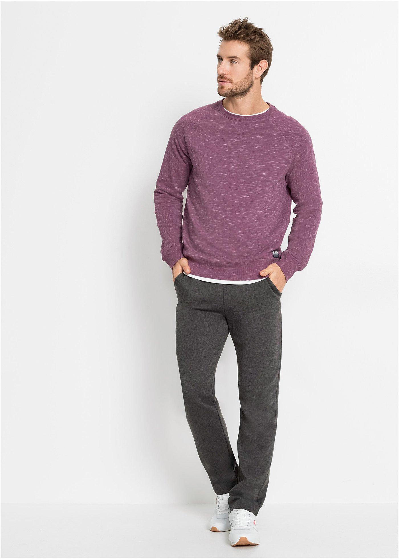 Spodnie sportowe z miękką warstwą spodnią i równym dołem - Bonprix