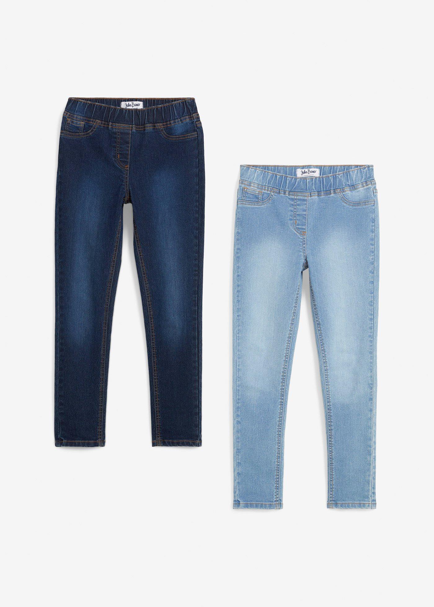 Jegginsy mid waist (2 pary) - Bonprix