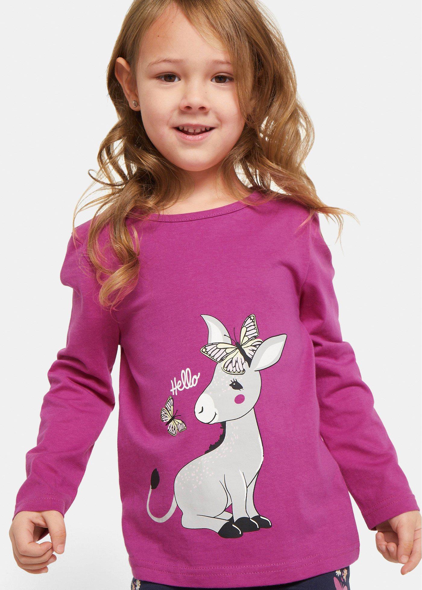 Shirt z długim rękawem (2 szt.), z czystej bawełny - Bonprix