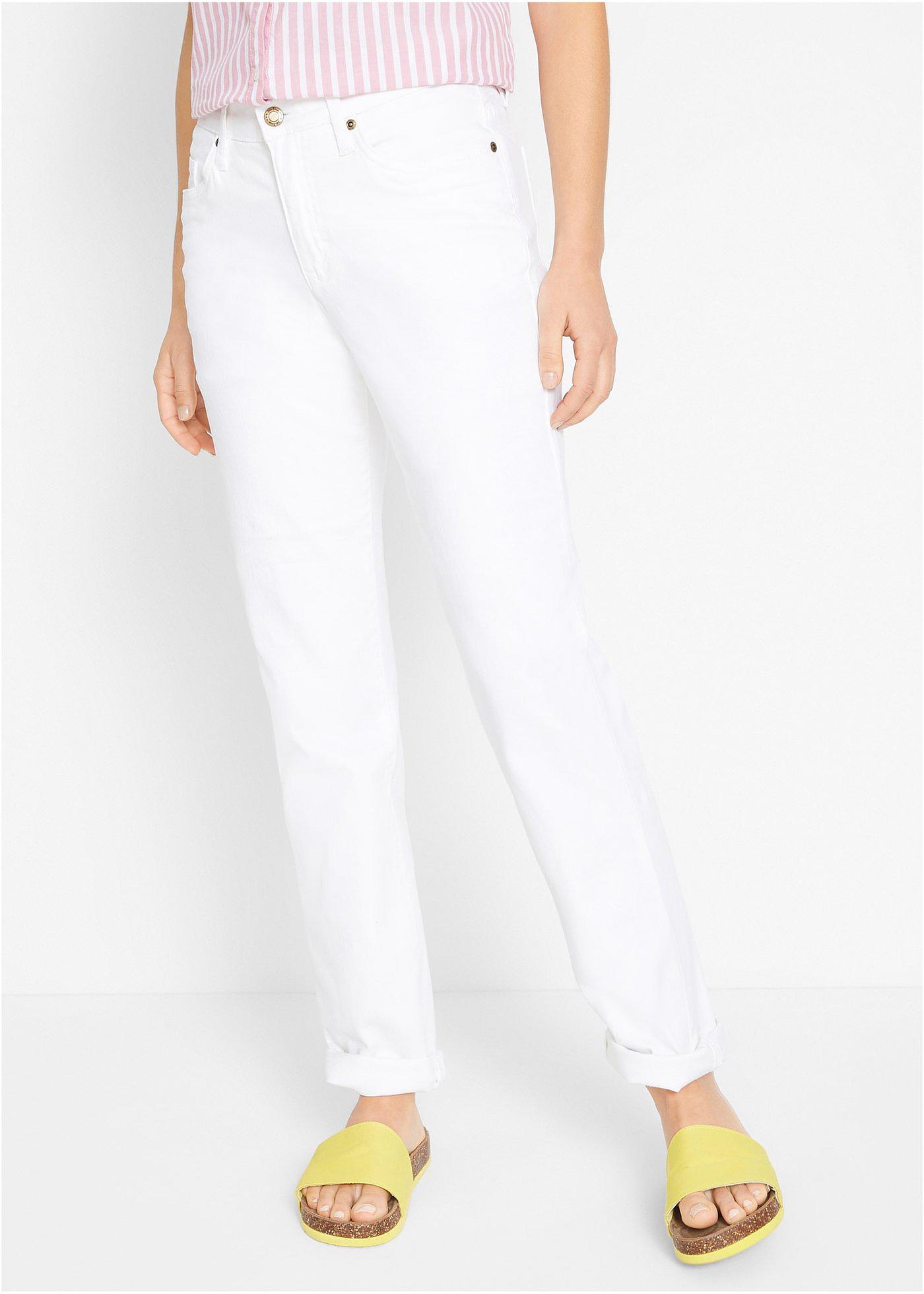 Dżinsy ze stretchem Mom, mid waist, long - Bonprix