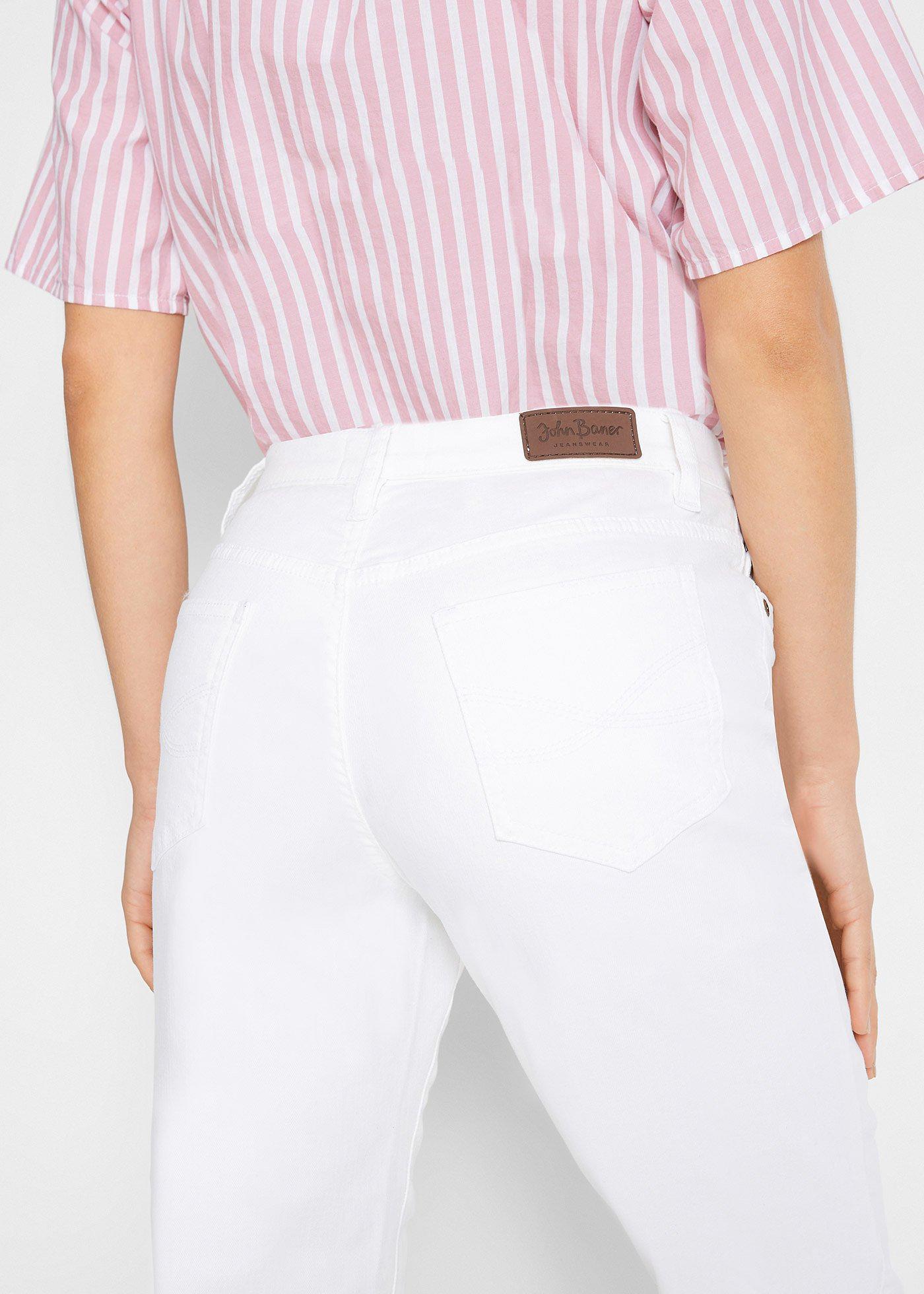 Dżinsy ze stretchem Mom, mid waist, long - Bonprix