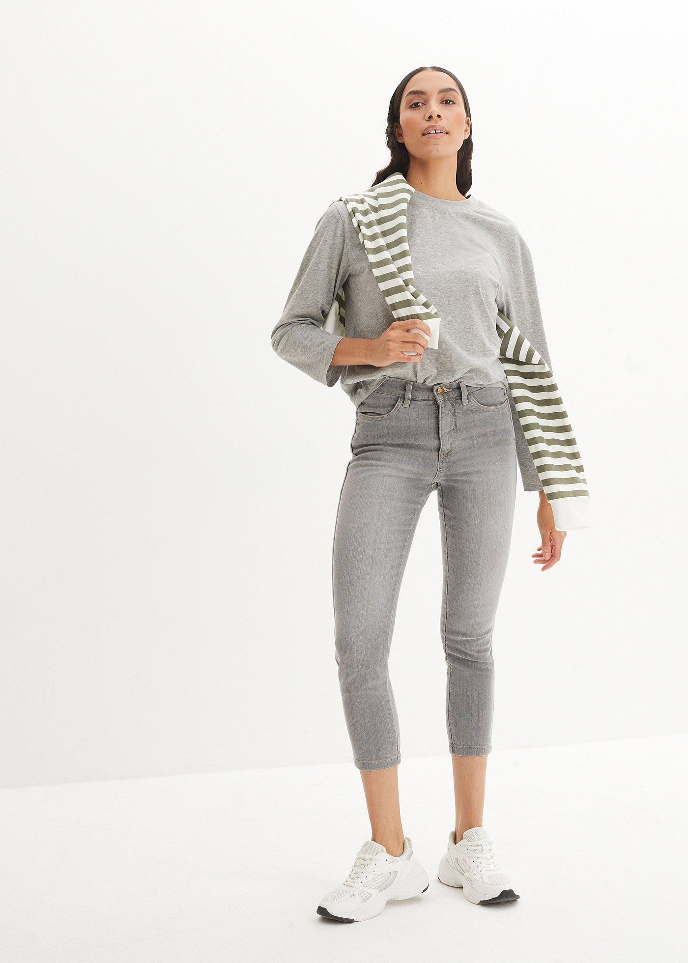 Dżinsy o kroju skinny 7/8 z wygodnym stretchem - Bonprix