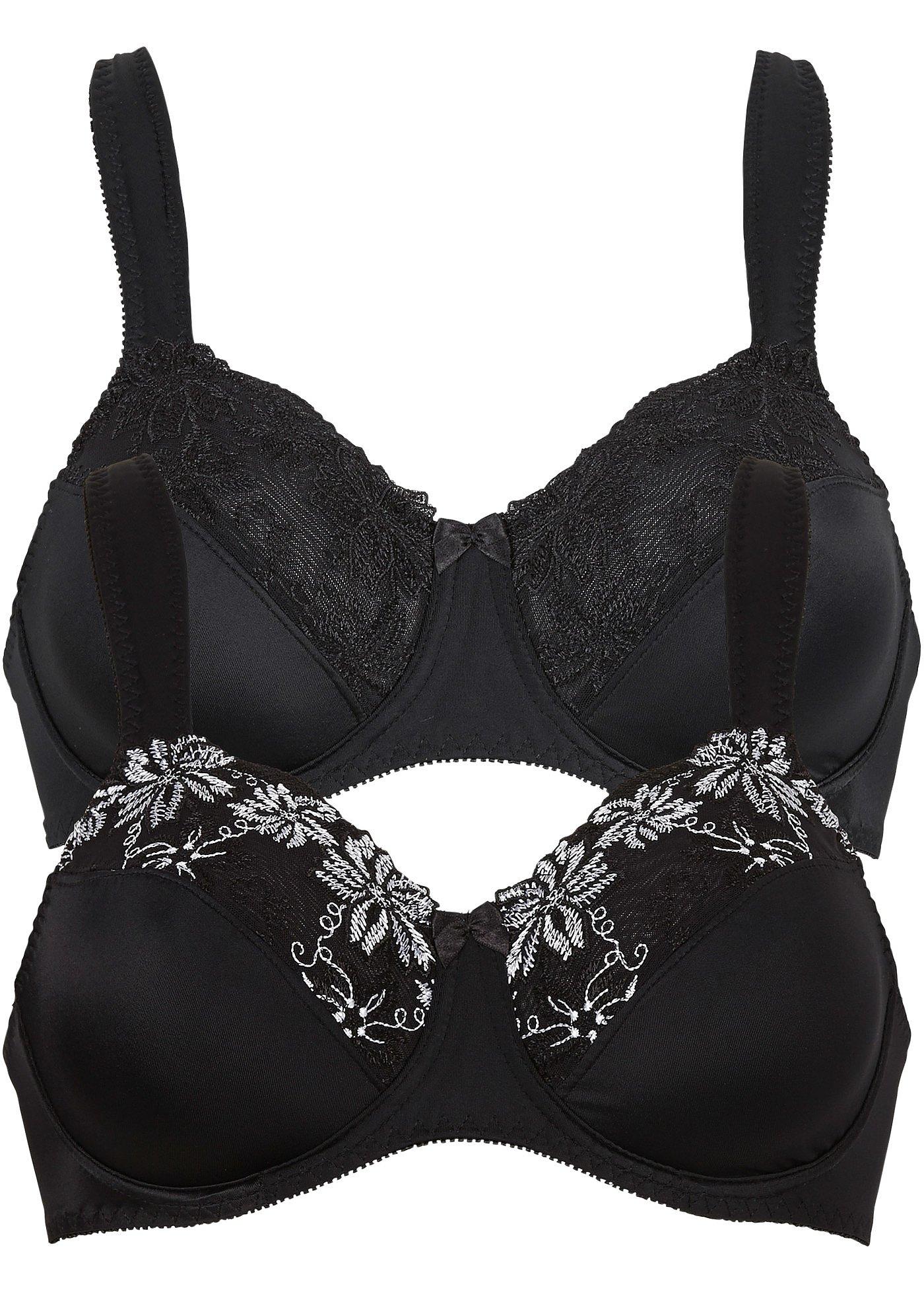 Biustonosz na fiszbinach z wyściełanymi ramiączkami (2 szt.) - Bonprix