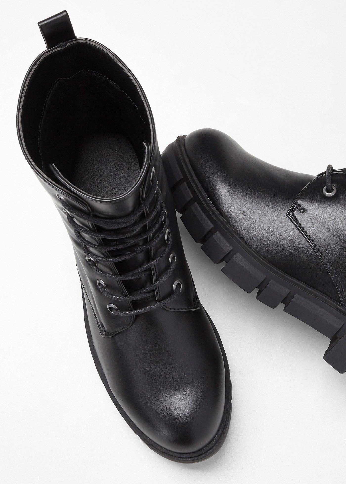 Botki sznurowane z profilowaną podeszwą - Bonprix