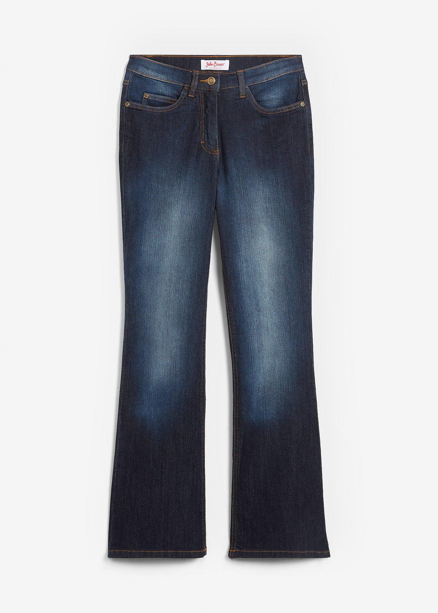 Bootcut Jeans Mid Waist, Stretch günstig online kaufen