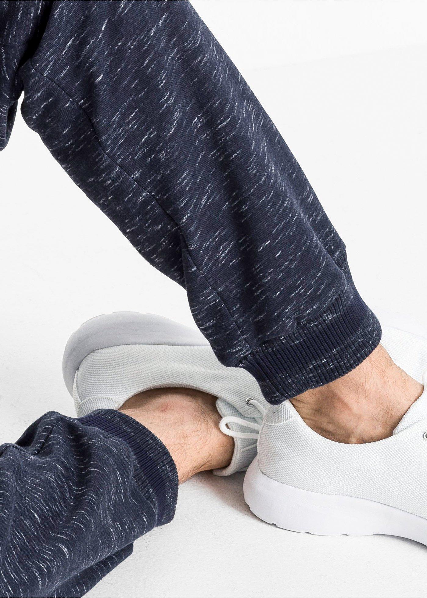 Melanżowe spodnie sportowe ze ściągaczem - Bonprix