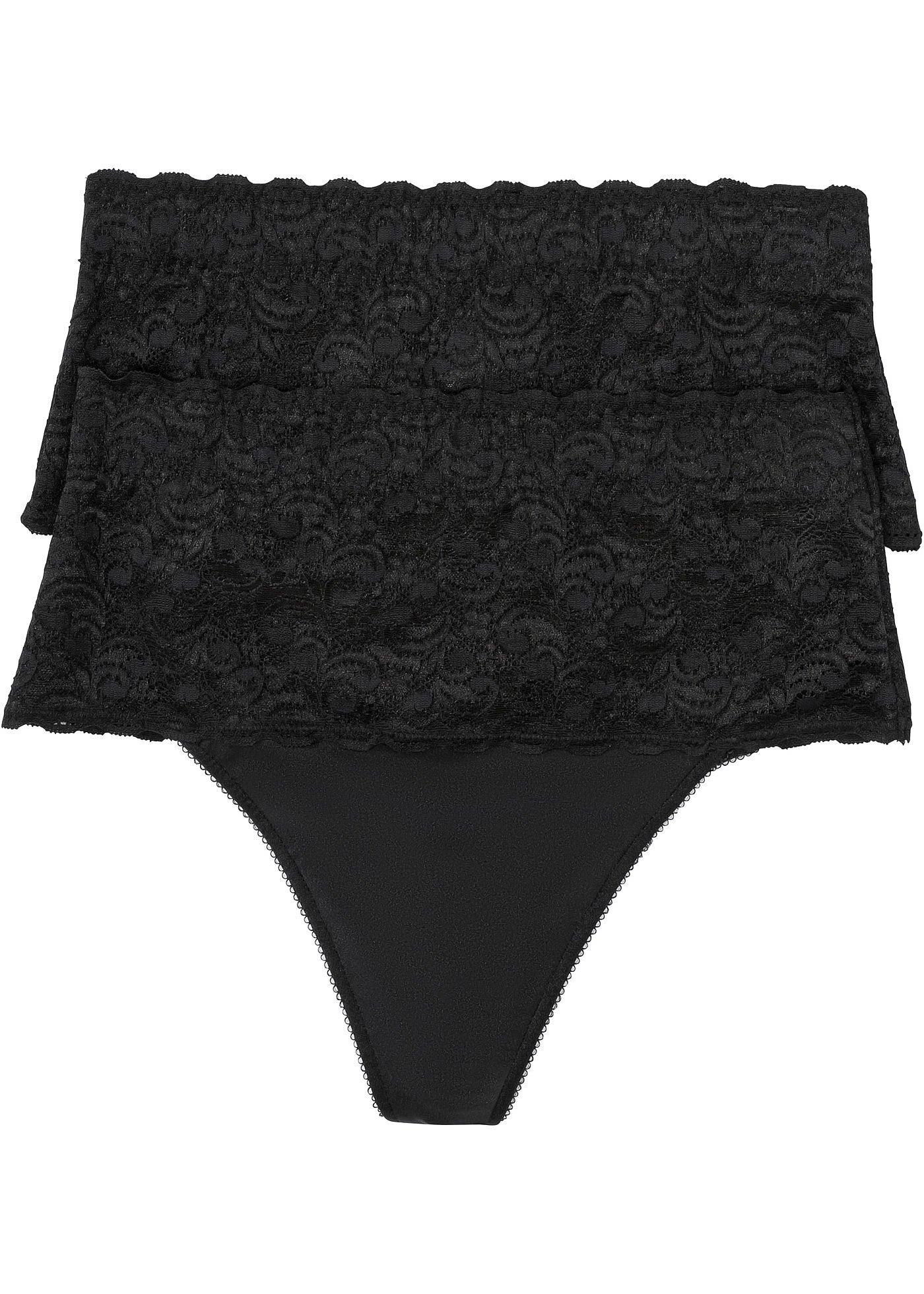 Stringi średnio modelujące sylwetkę (2 pary) - Bonprix