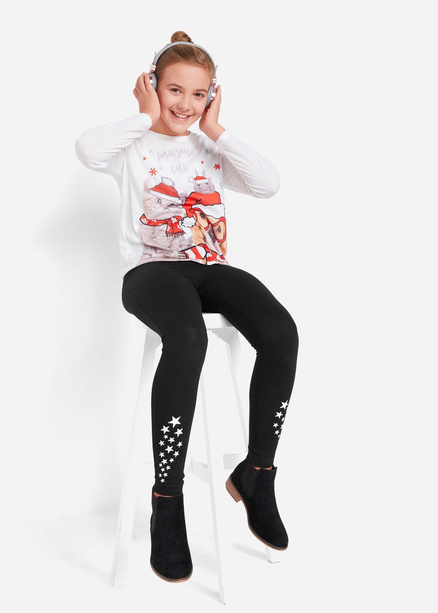 Legginsy z elastycznego materiału z bawełną - Bonprix