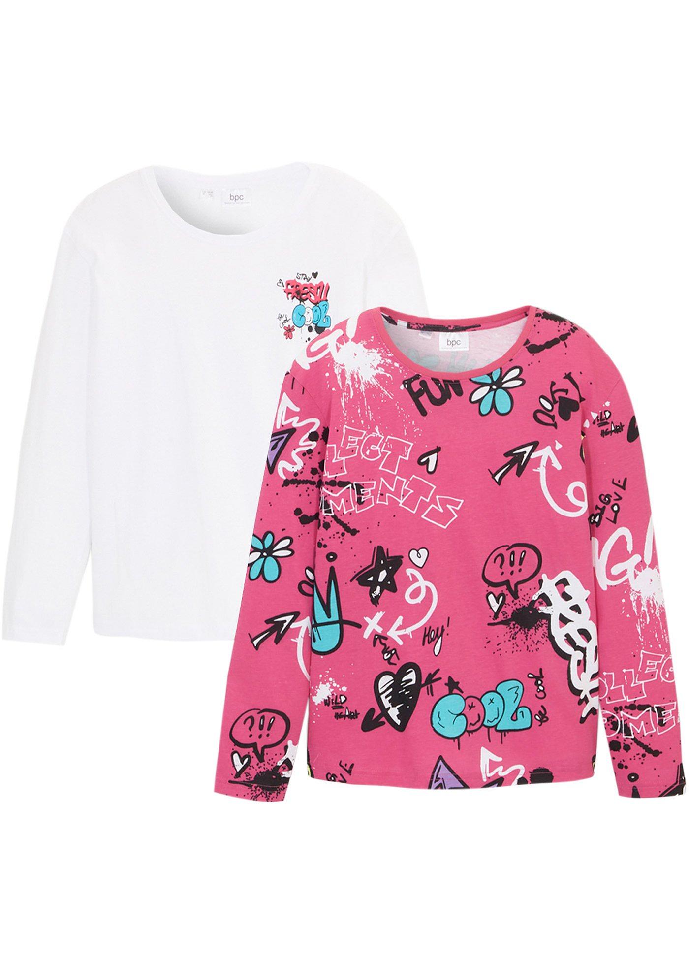 Shirt boxy (2 szt.) z czystej bawełny organicznej - Bonprix