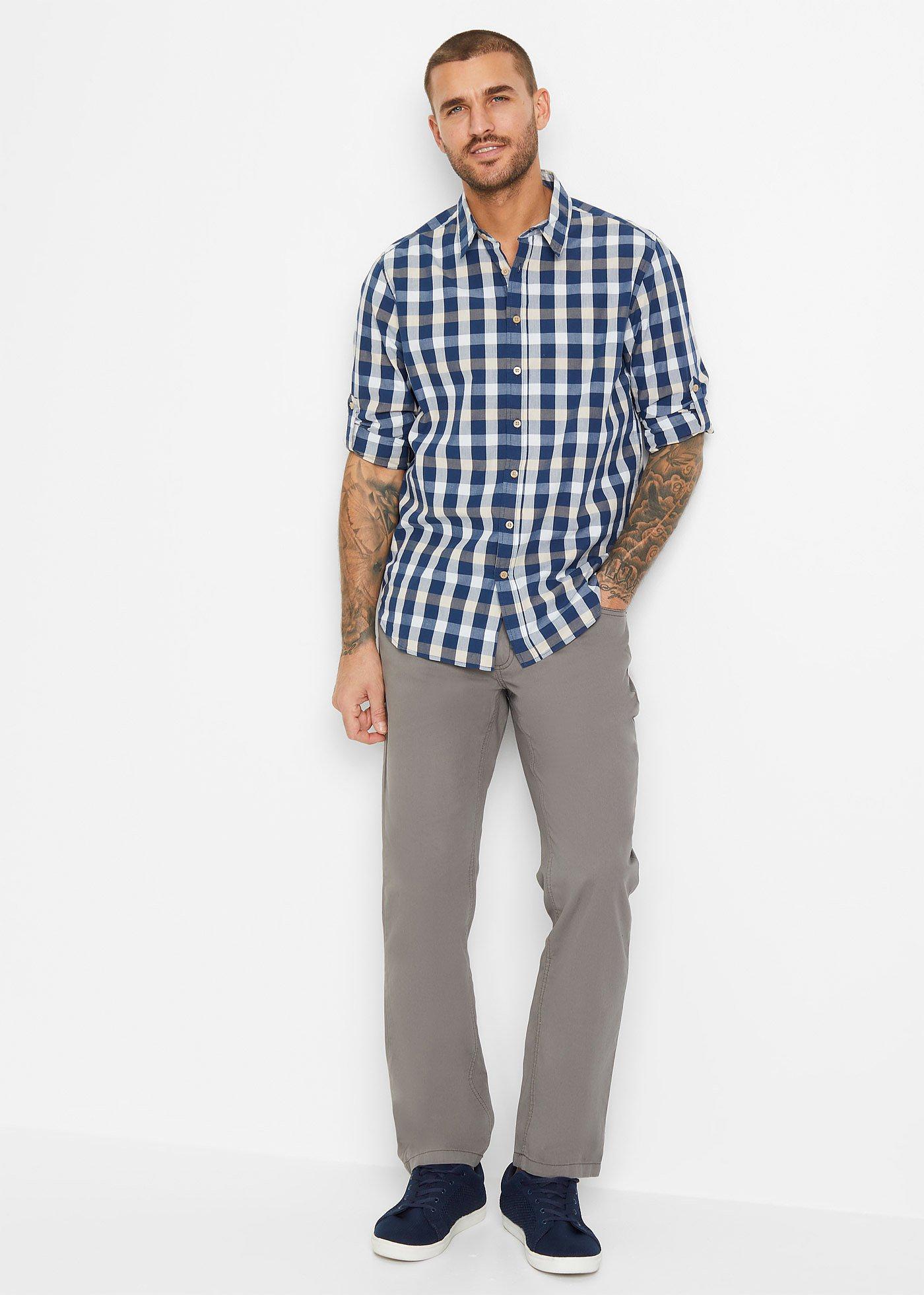 Koszula z długim rękawem, z czystej bawełny - Bonprix