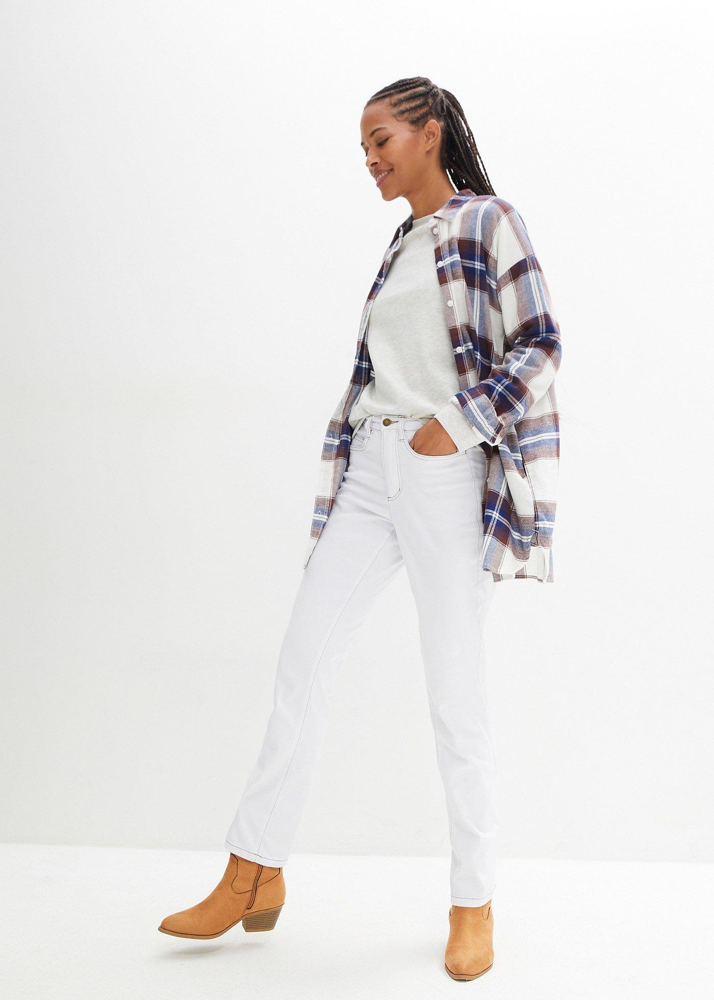 Dżinsy ze stretchem Straight, mid waist - Bonprix