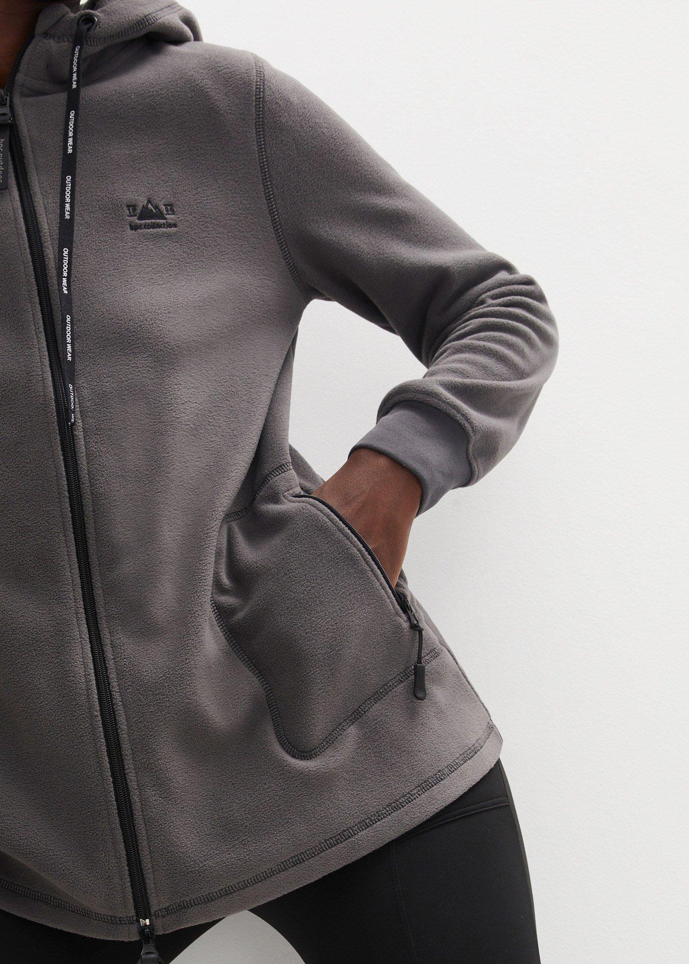 Bluza rozpinana z polaru, z kieszeniami z zamkiem - Bonprix