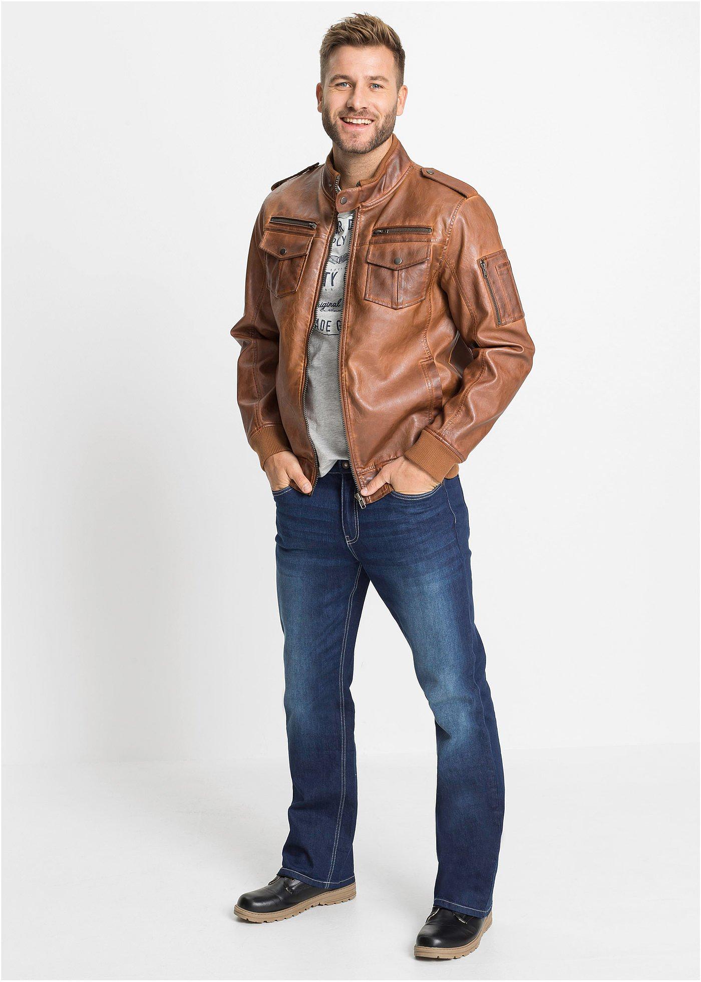 Dżinsy ze stretchem, regular fit, o kroju bootcut - Bonprix