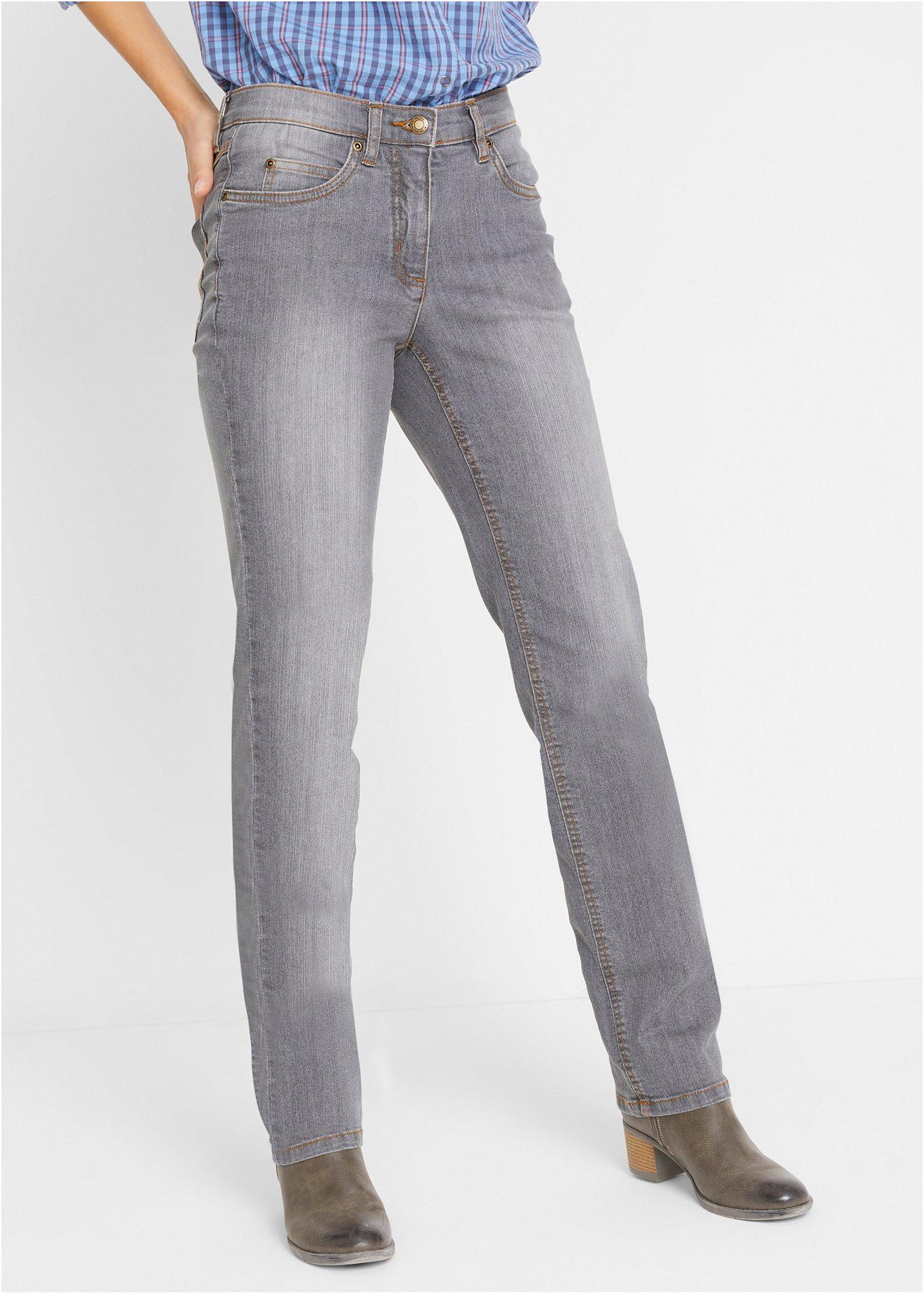 Dżinsy ze stretchem, Straight, mid waist - Bonprix