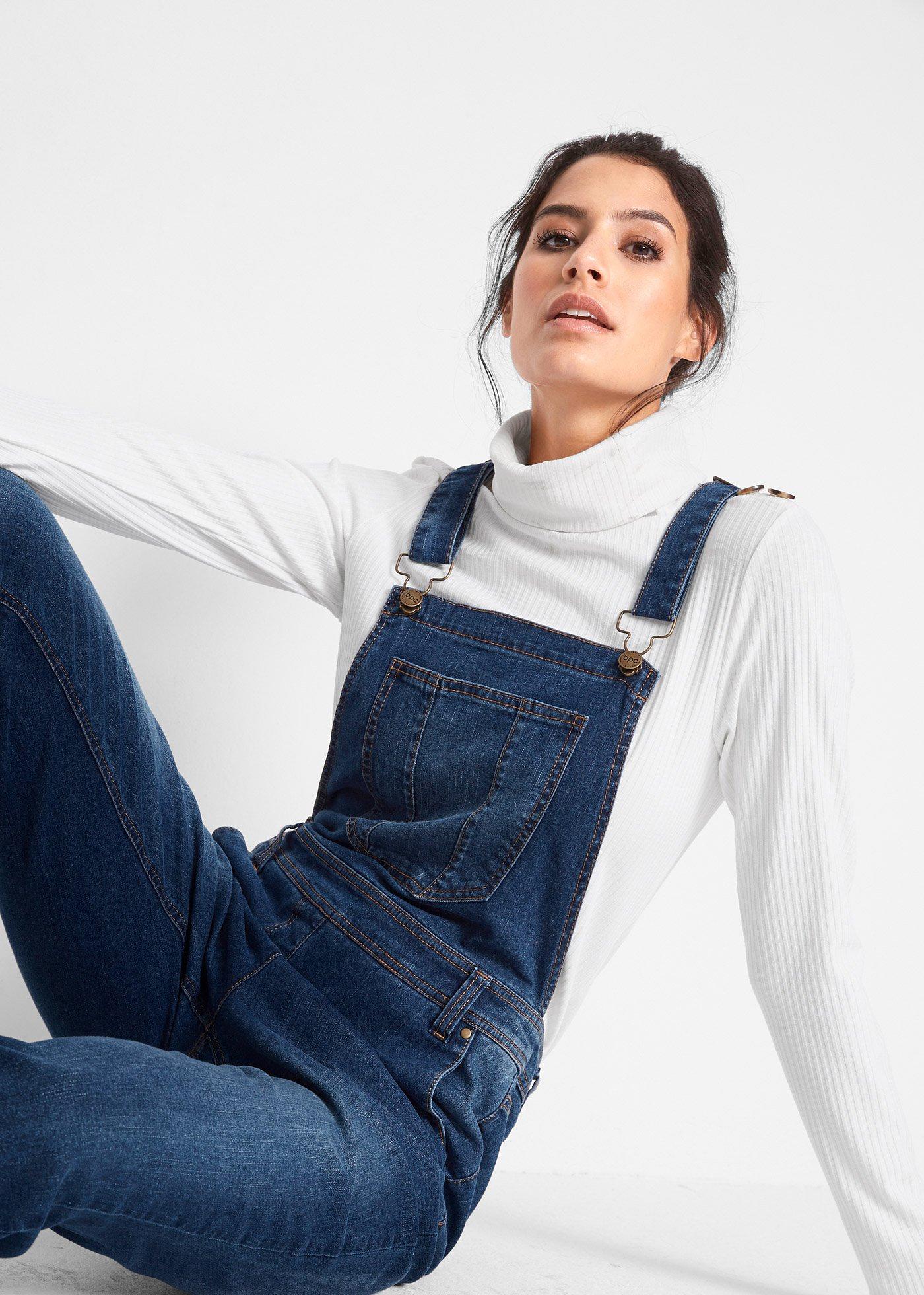 Ogrodniczki dżinsowe Boyfriend Fit - Bonprix